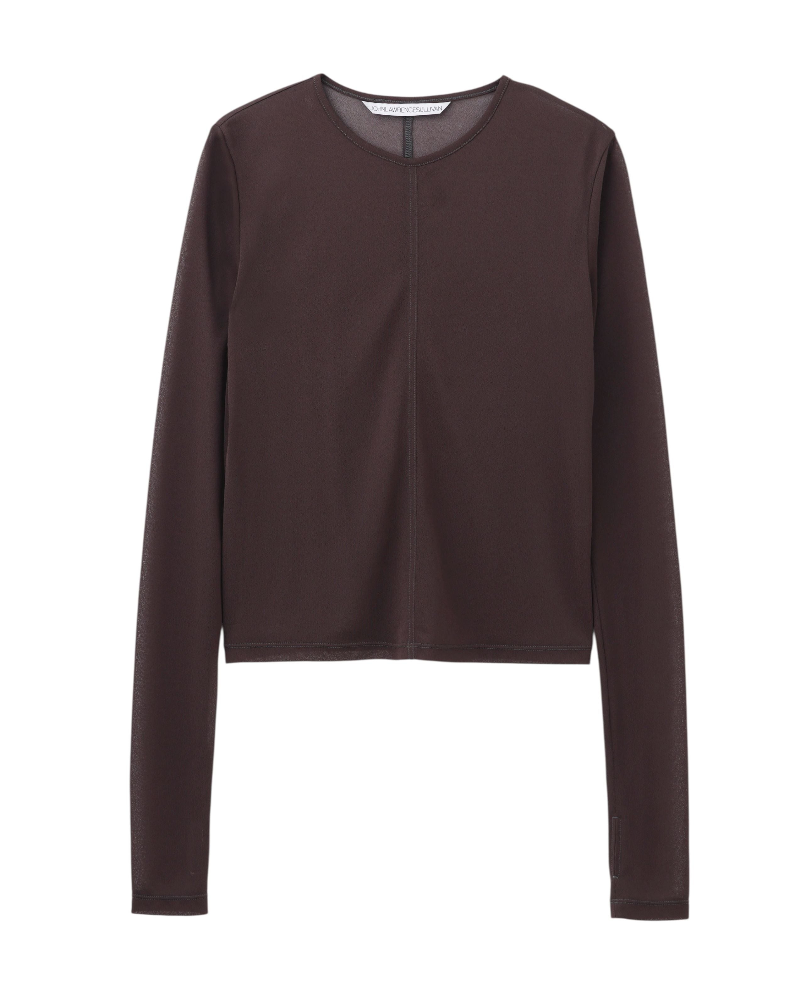 SEE-THROUGH CREW NECK TOP