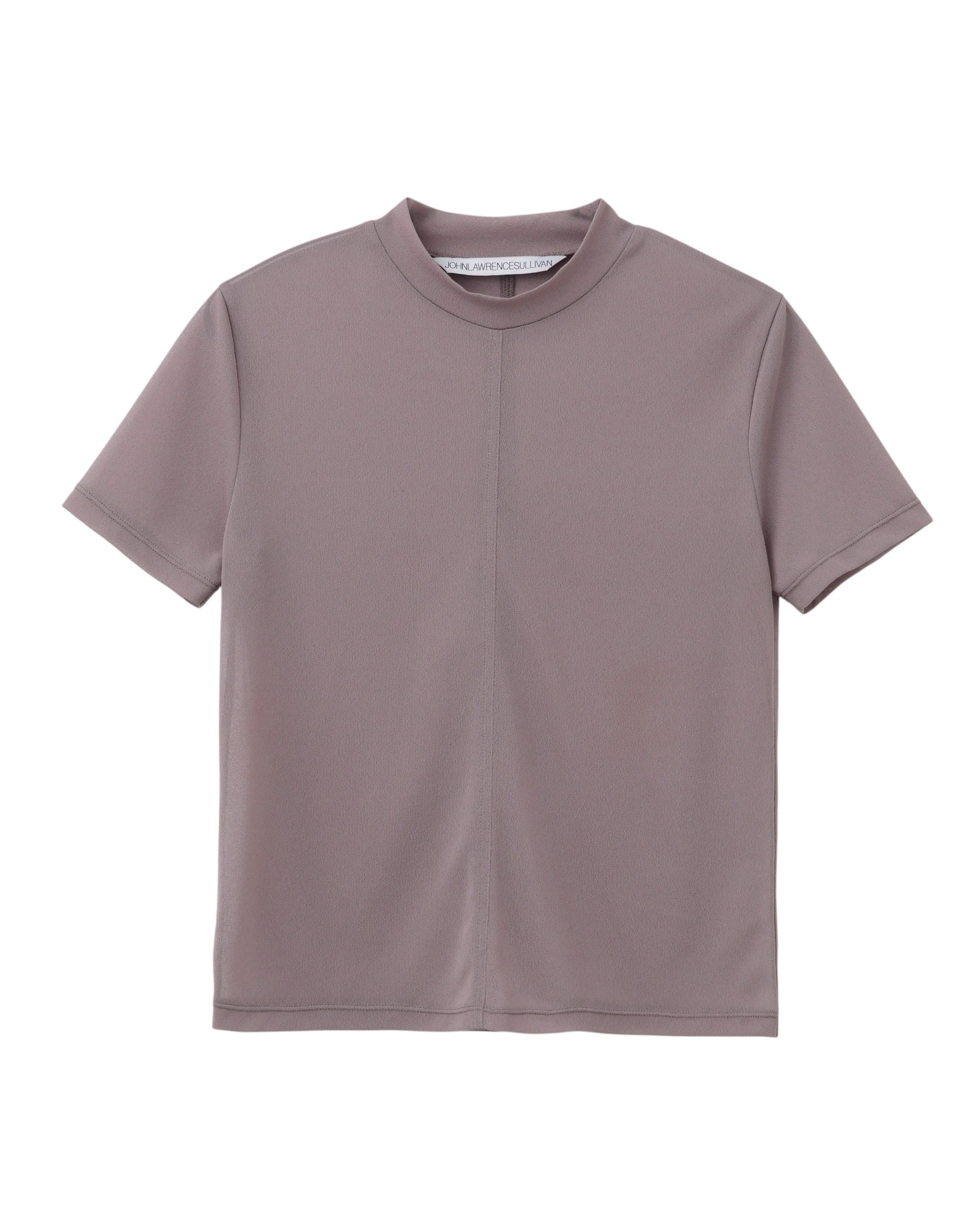 SEE-THROUGH MOCK NECK TEE