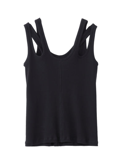 CROSS STRAP RIB TANK-TOP