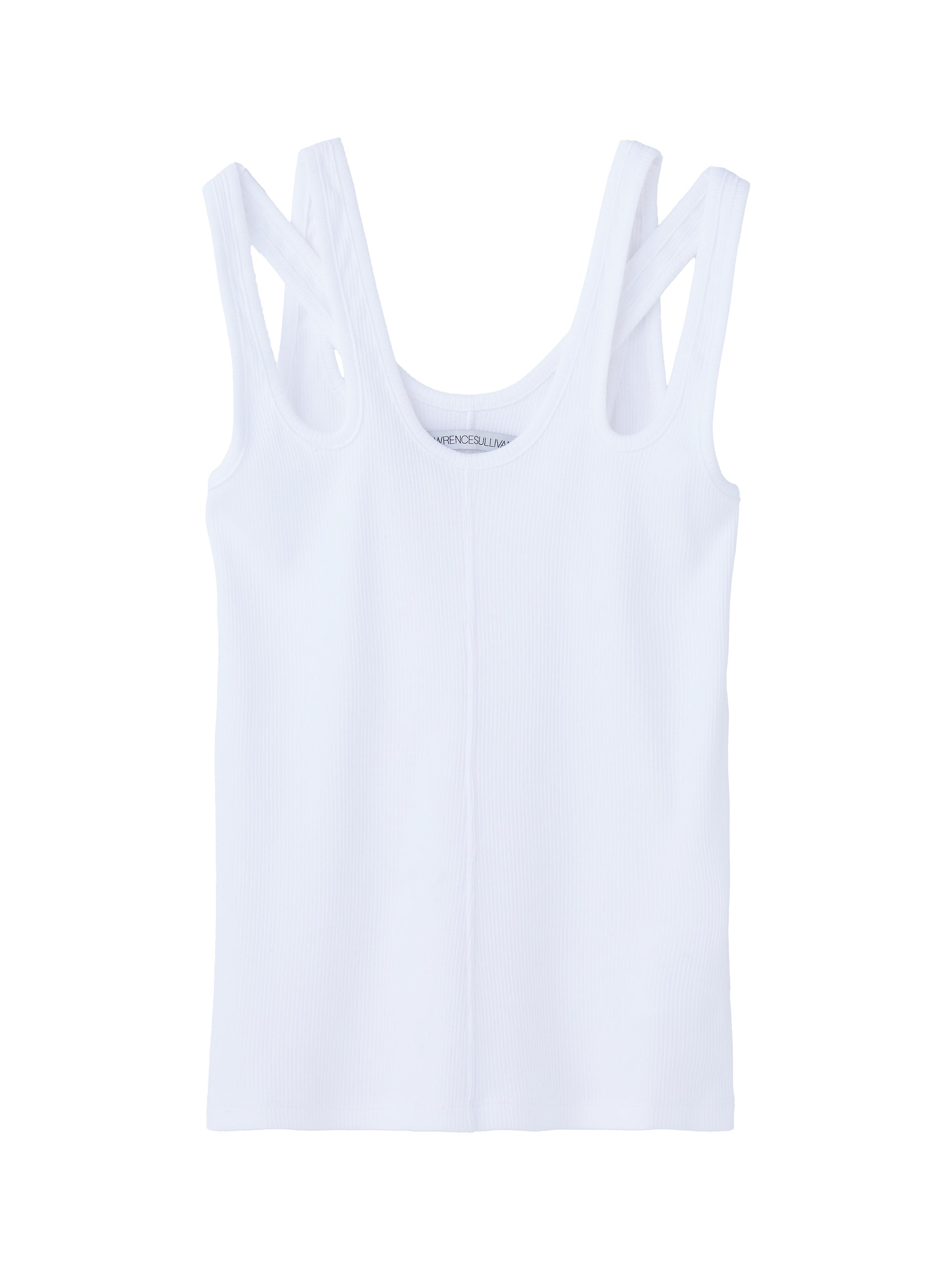 CROSS STRAP RIB TANK-TOP