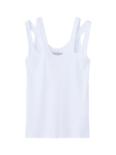 CROSS STRAP RIB TANK-TOP