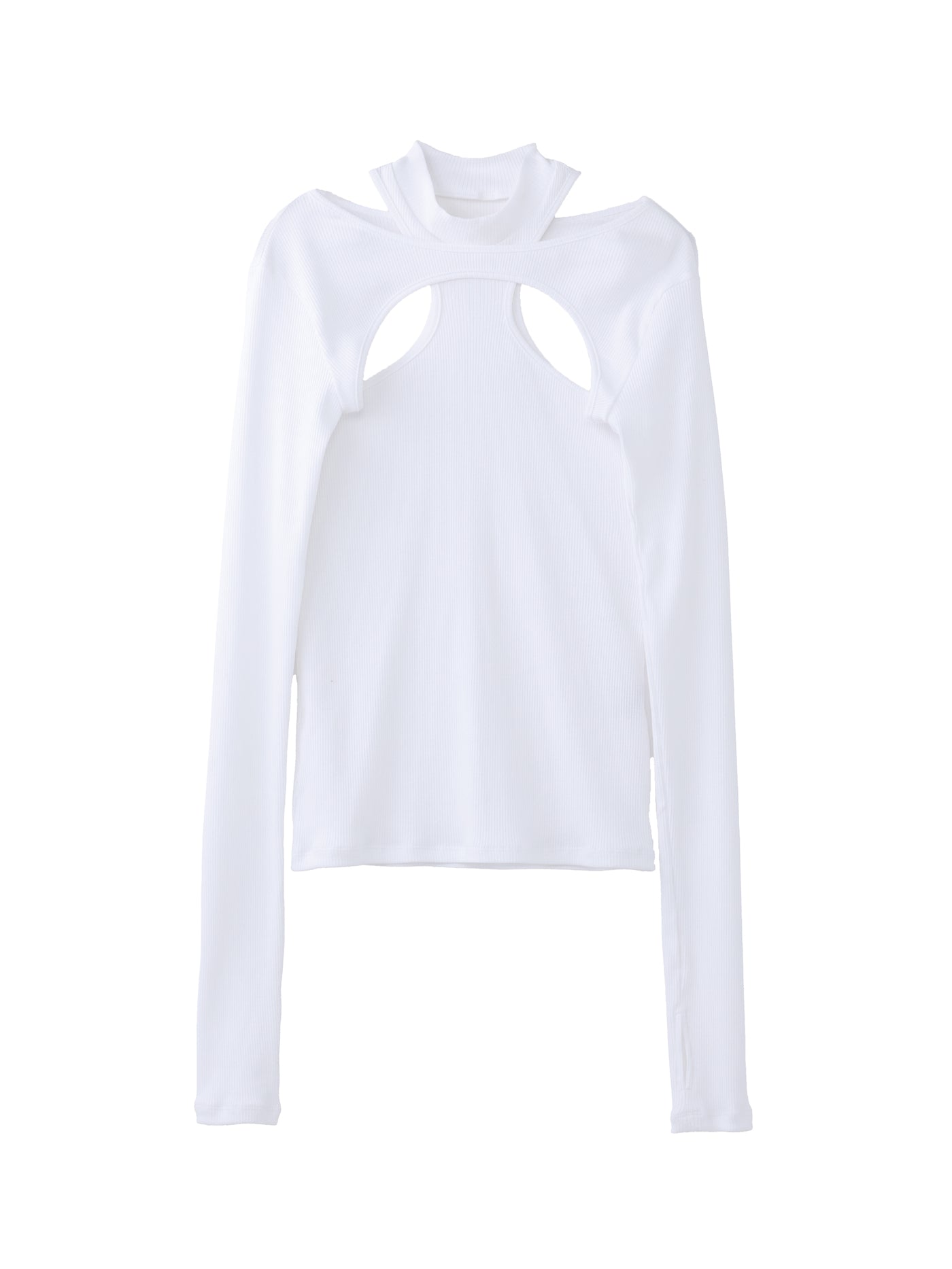 Mock Neck Layered Rib Top