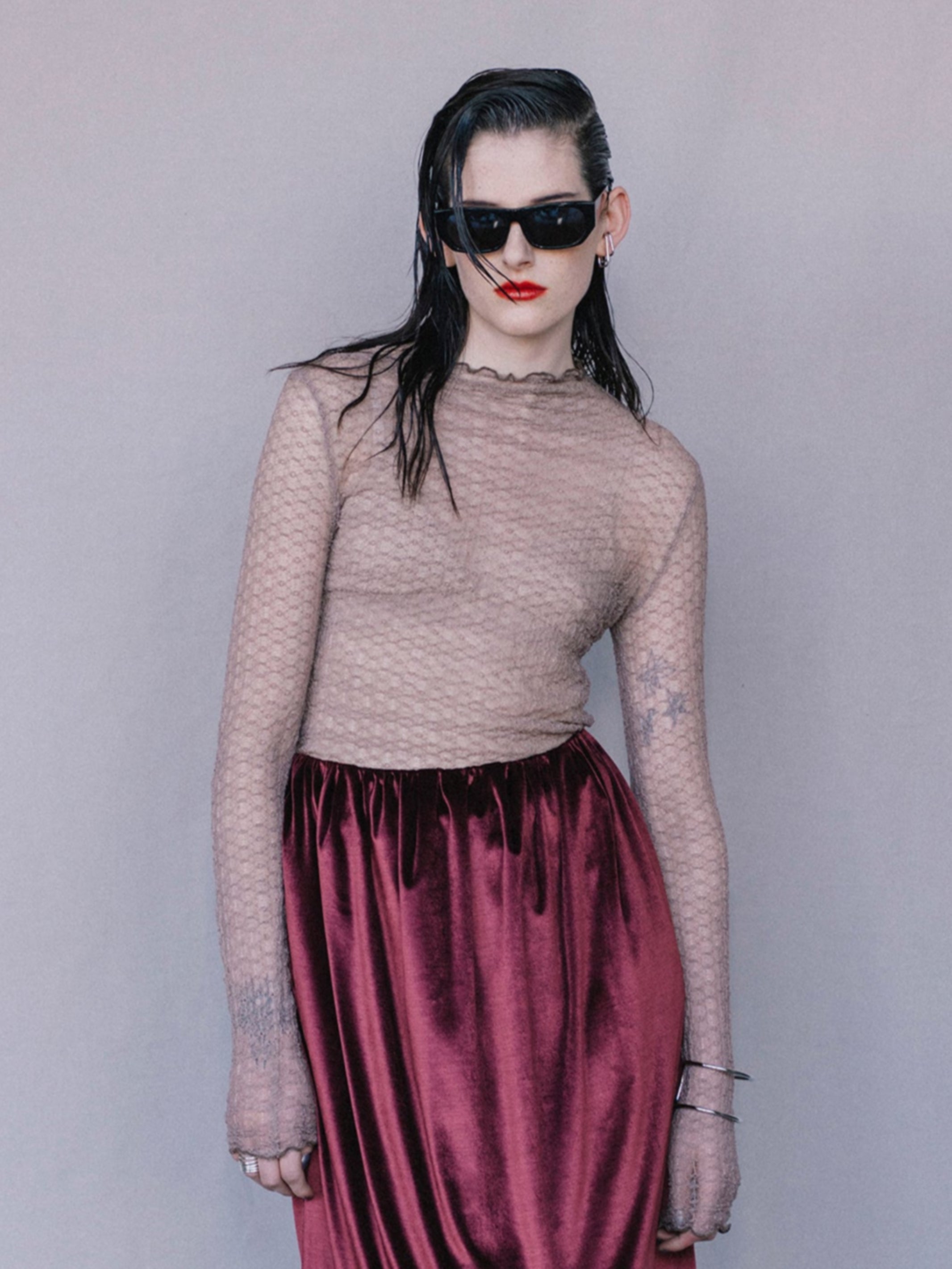 LACE BOTTLENECK TOP