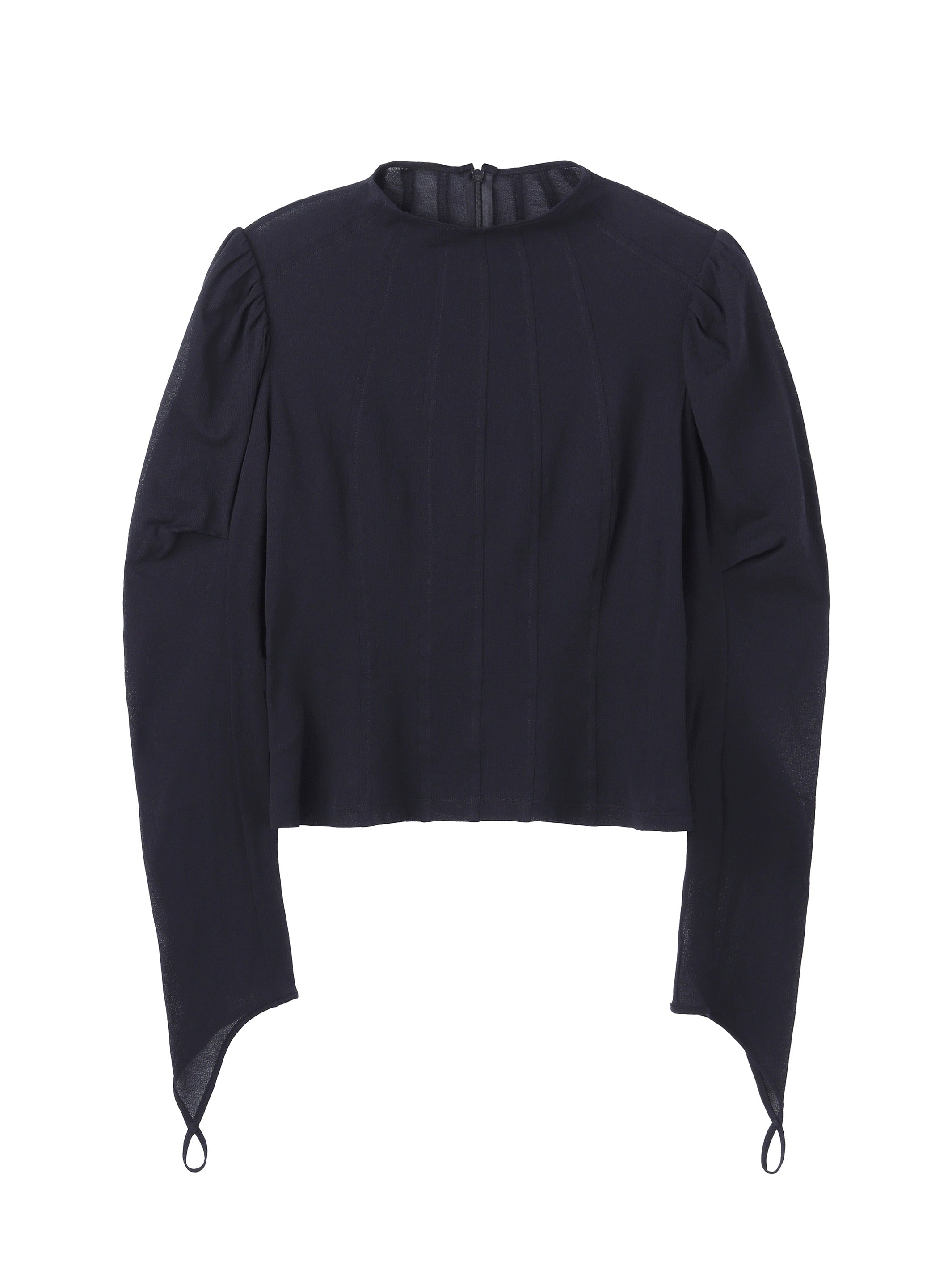 COTTON JERSEY PUFF SLEEVE TOP