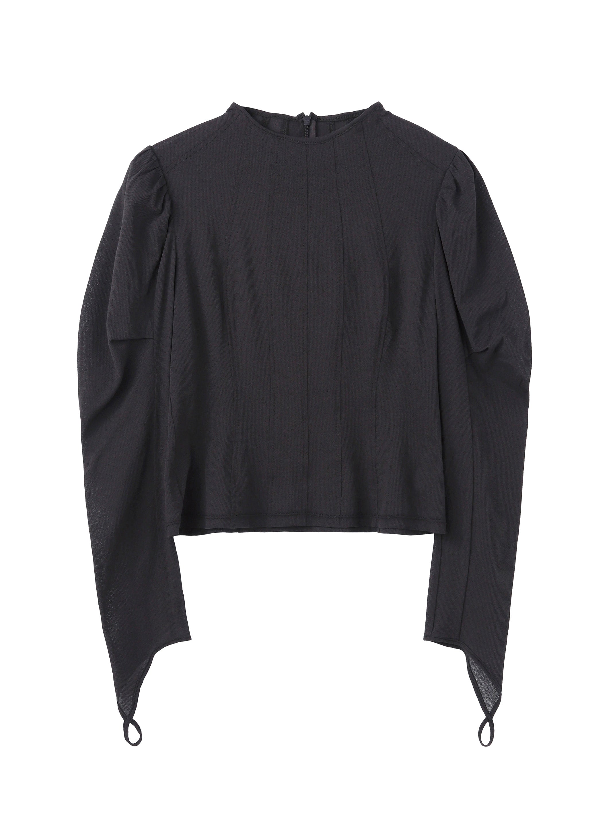 COTTON JERSEY PUFF SLEEVE TOP