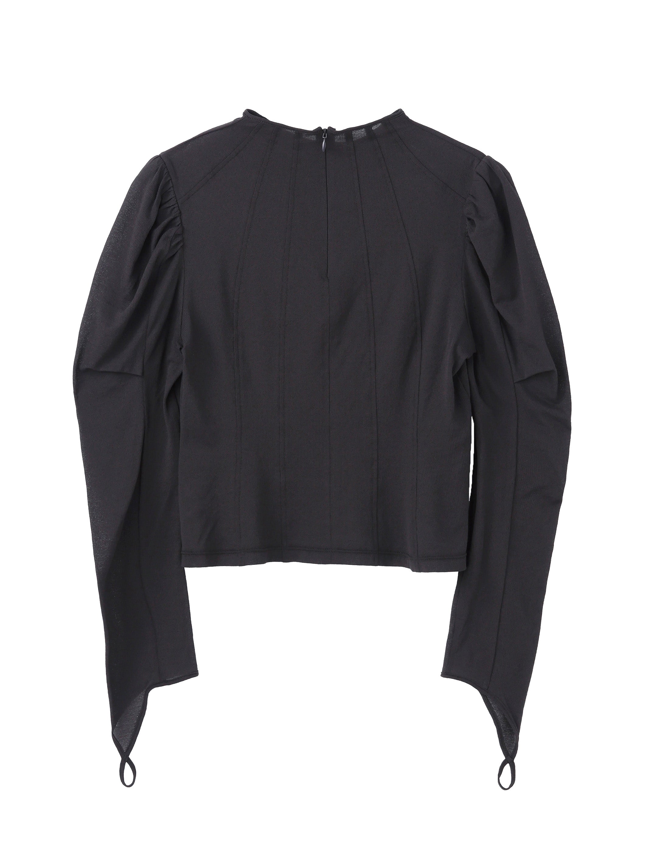 COTTON JERSEY PUFF SLEEVE TOP