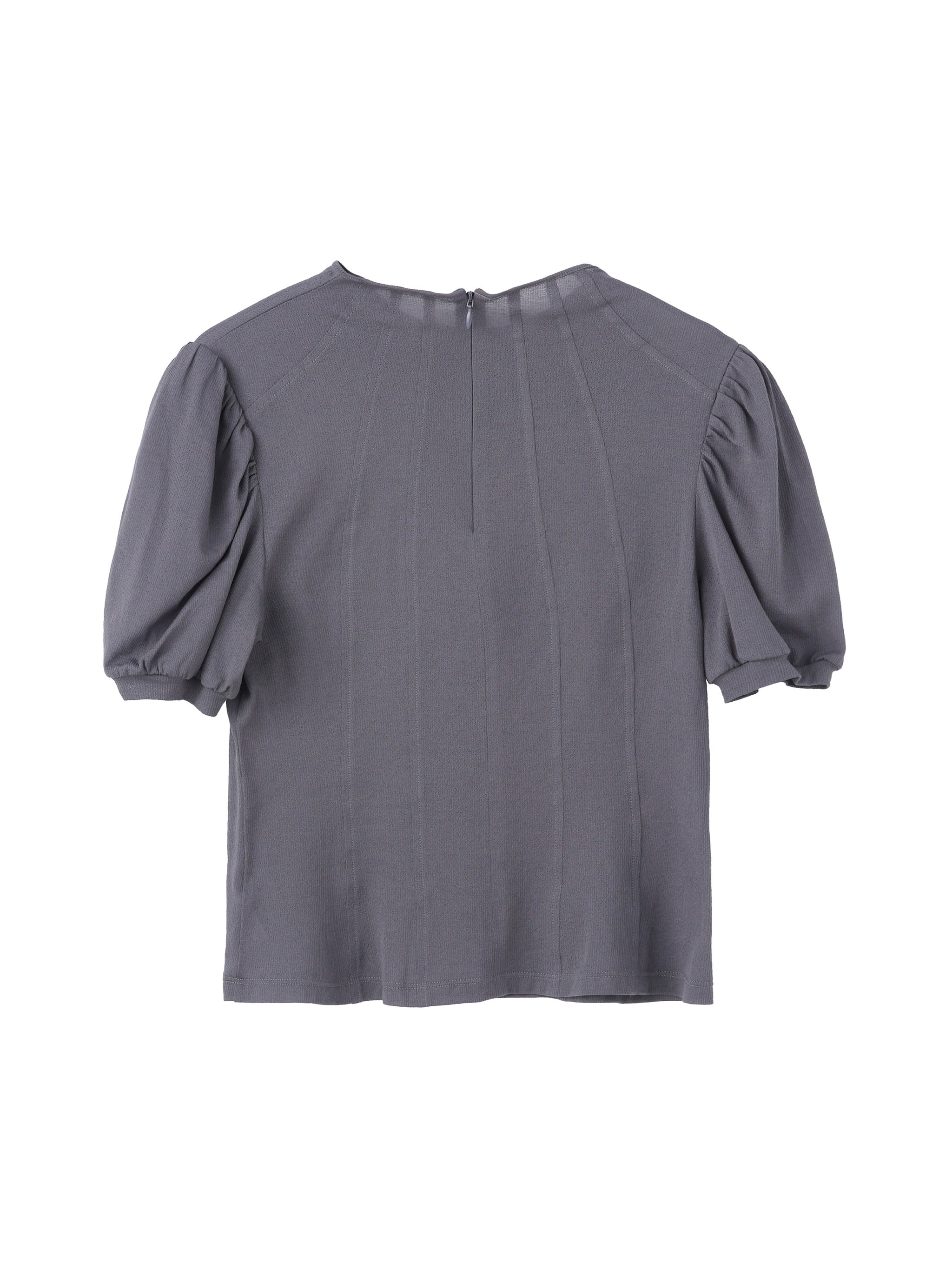COTTON JERSEY PUFF SLEEVE T-SHIRT