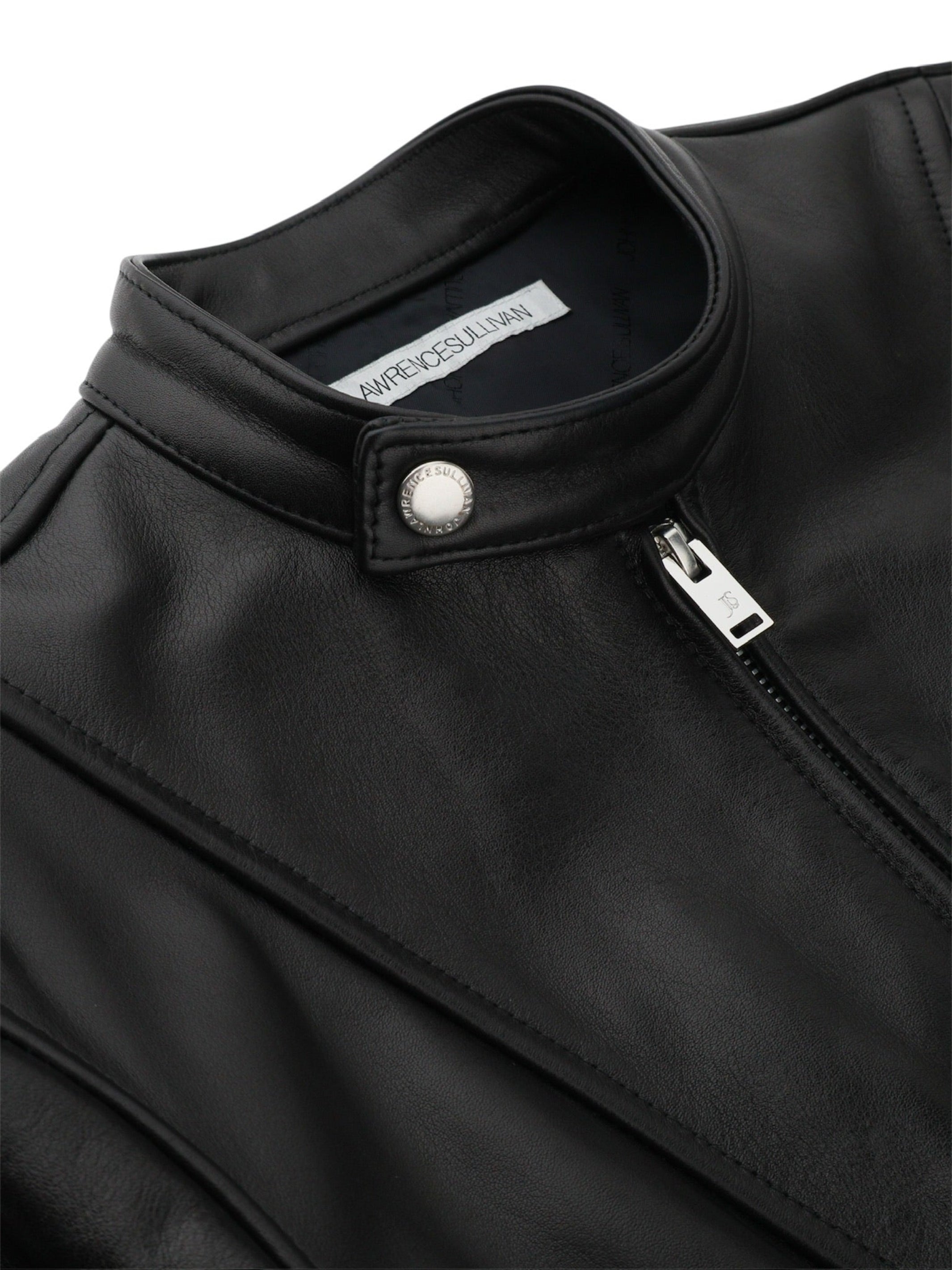 LEATHER PEPLUM JACKET