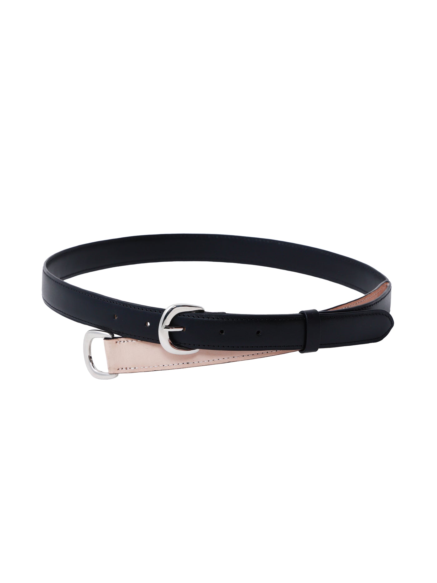 DOUBLE BUCKLE LEATHER BELT