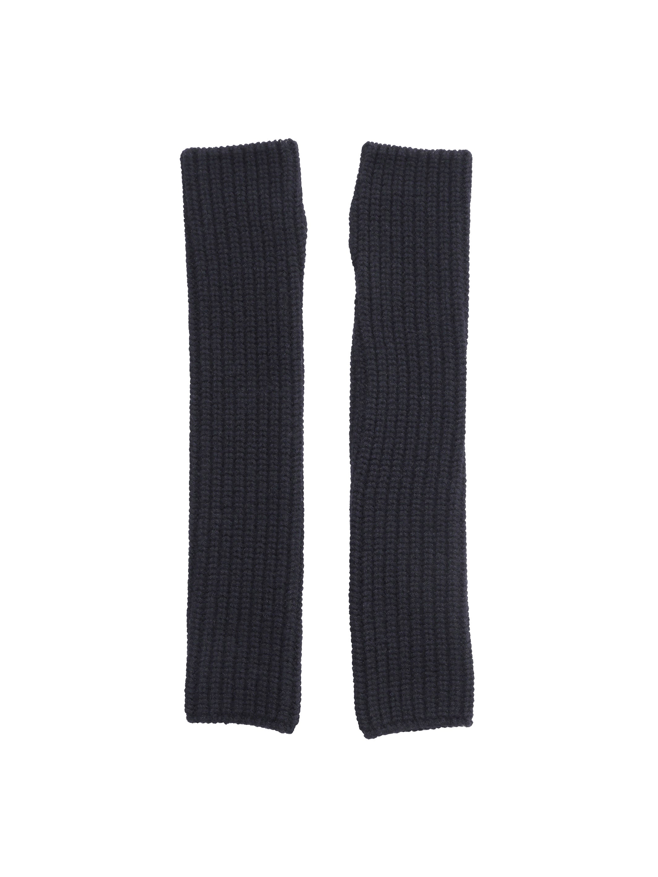 RIBED FINGERLESS KNIT GLOVES