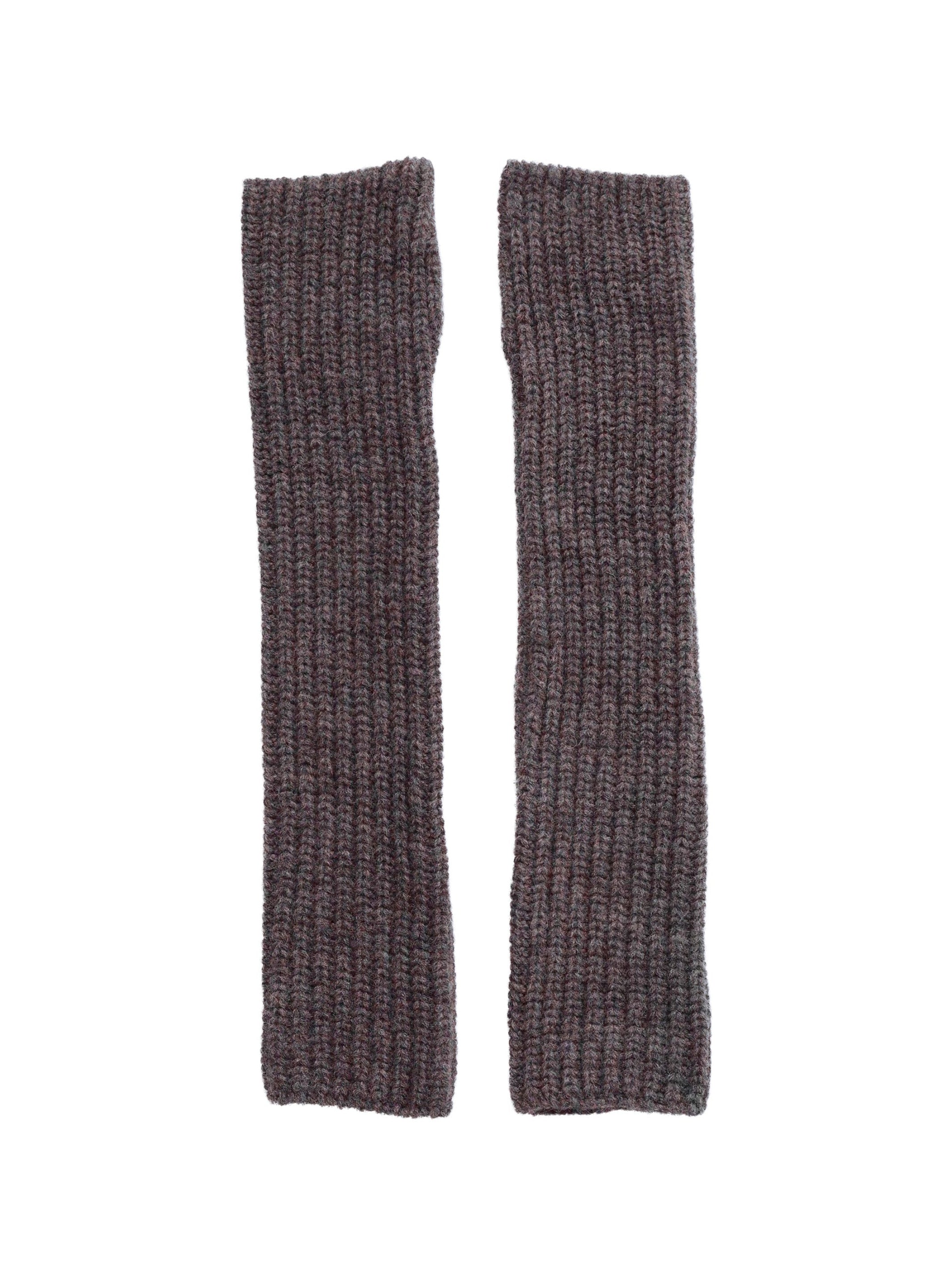 RIBBED FINGERLESS KNIT GLOVES