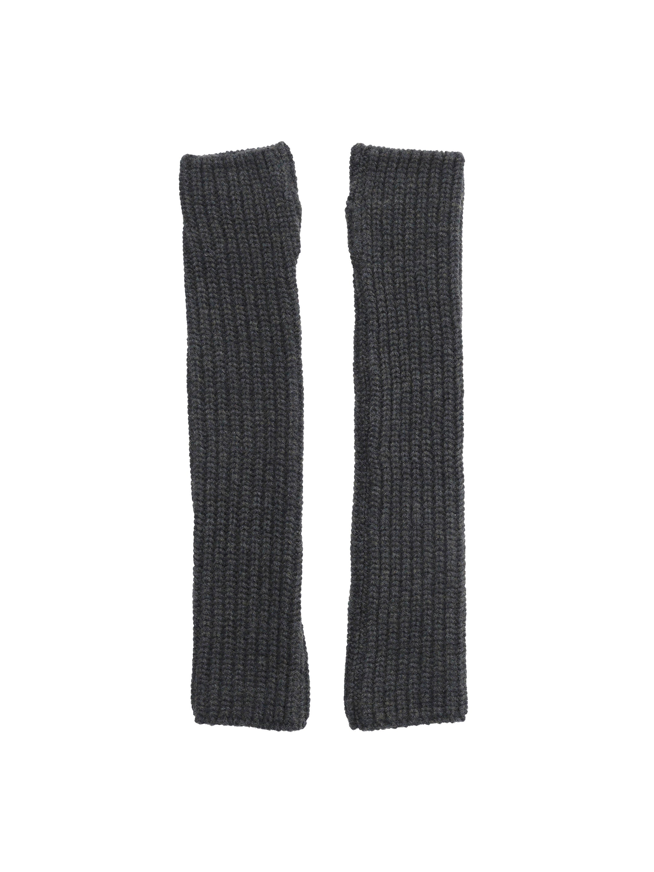 RIBED FINGERLESS KNIT GLOVES