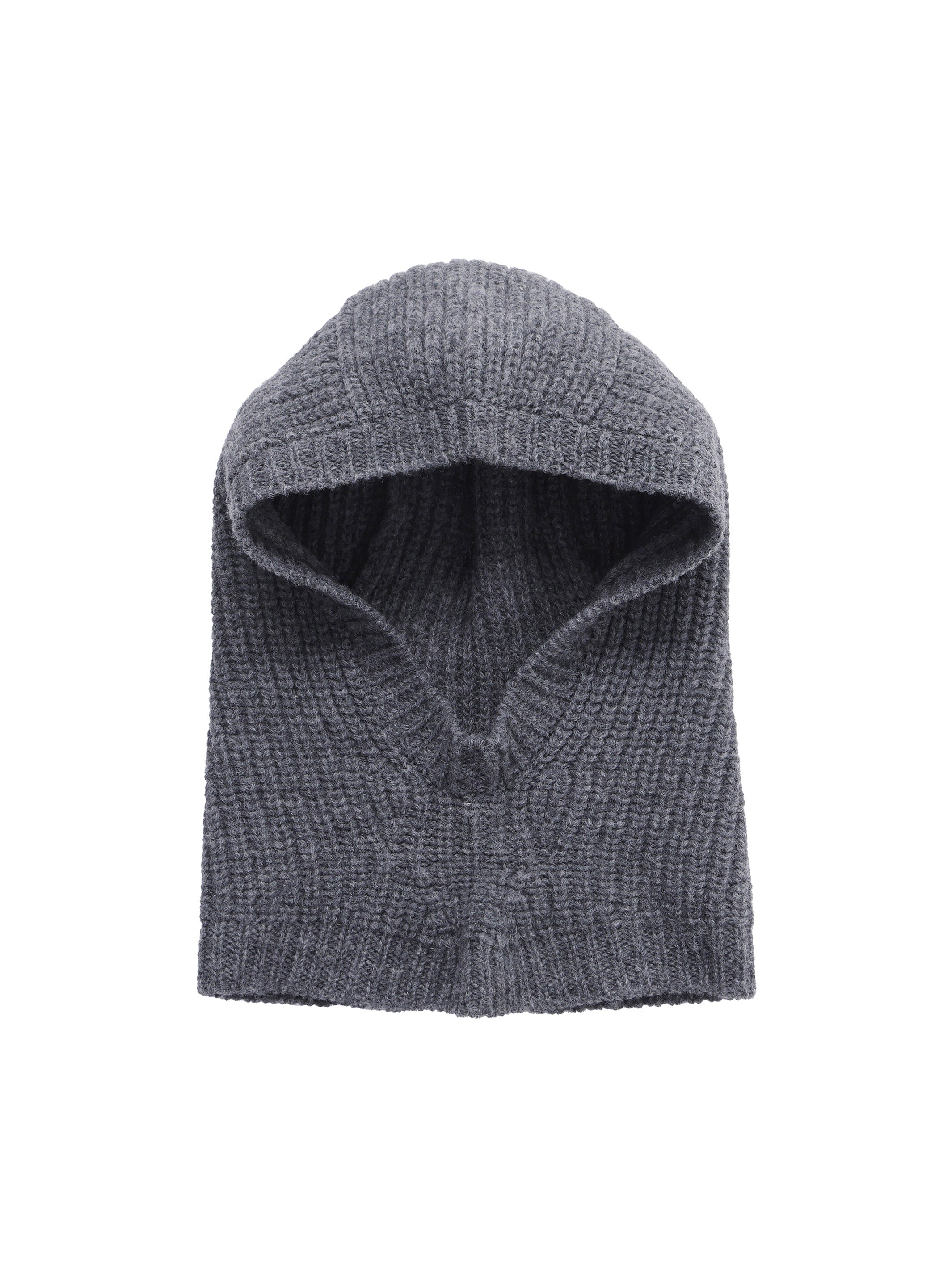 RIBED KNIT HOOD