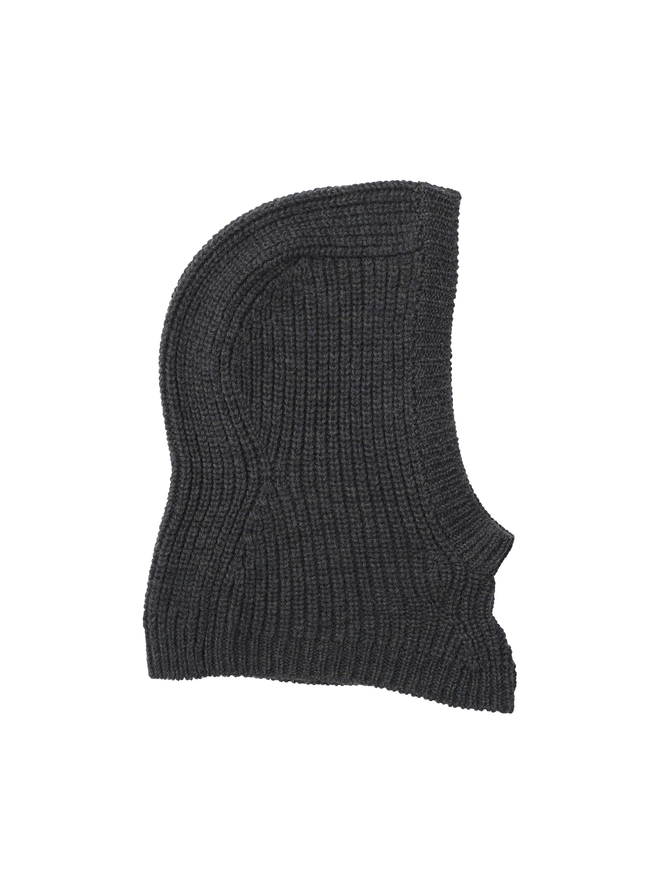 RIBED KNIT HOOD
