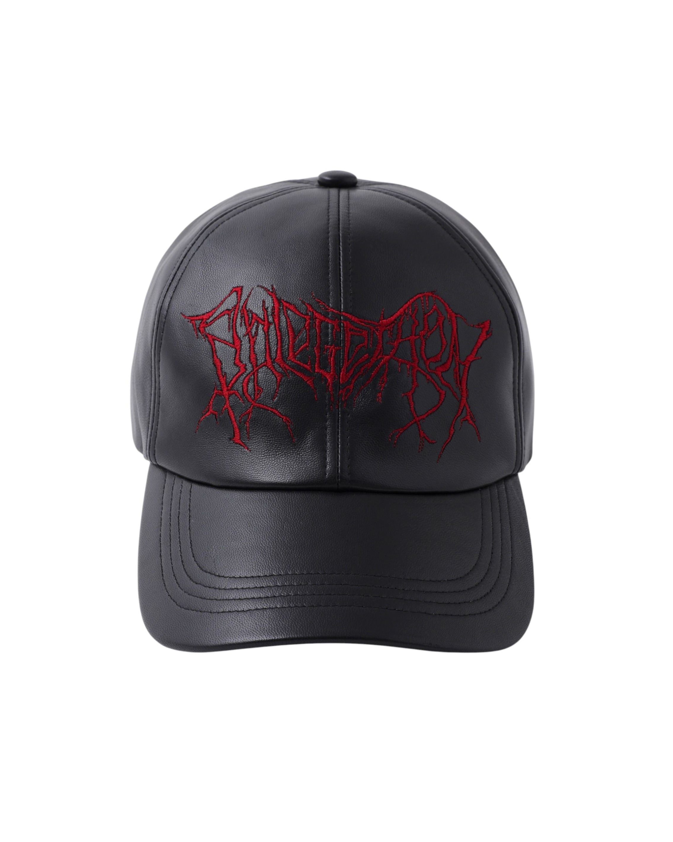 EMBROIDERED LEATHER CAP