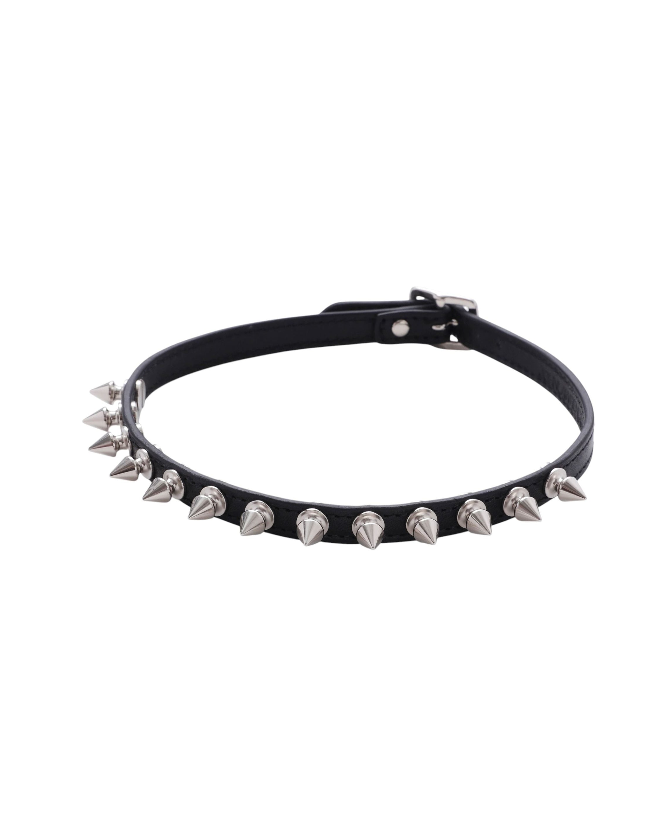 STUDDED LEATHER CHOKER