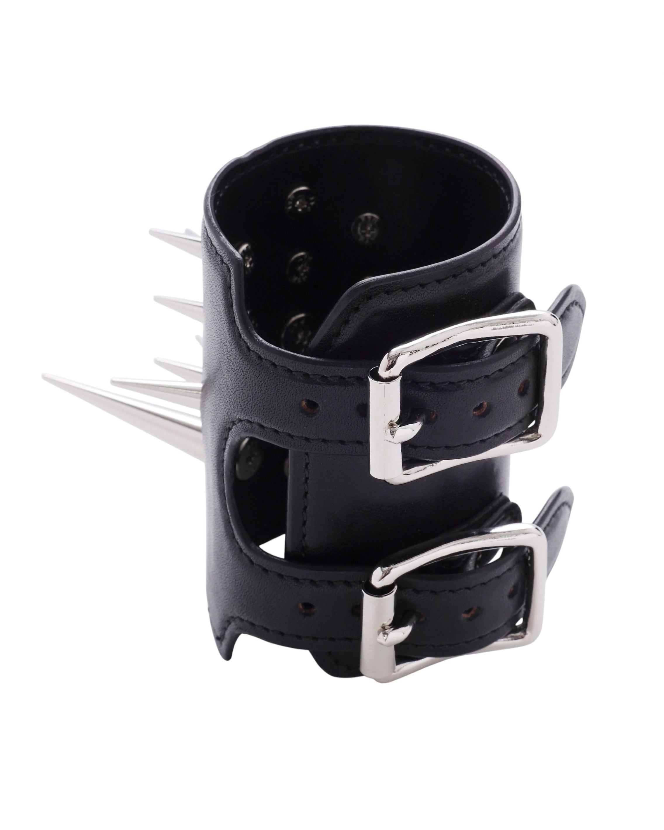 JOHN LAWRENCE SULLIVAN レザー バングル ジップ STUDDED LEATHER WIDE BANGLE