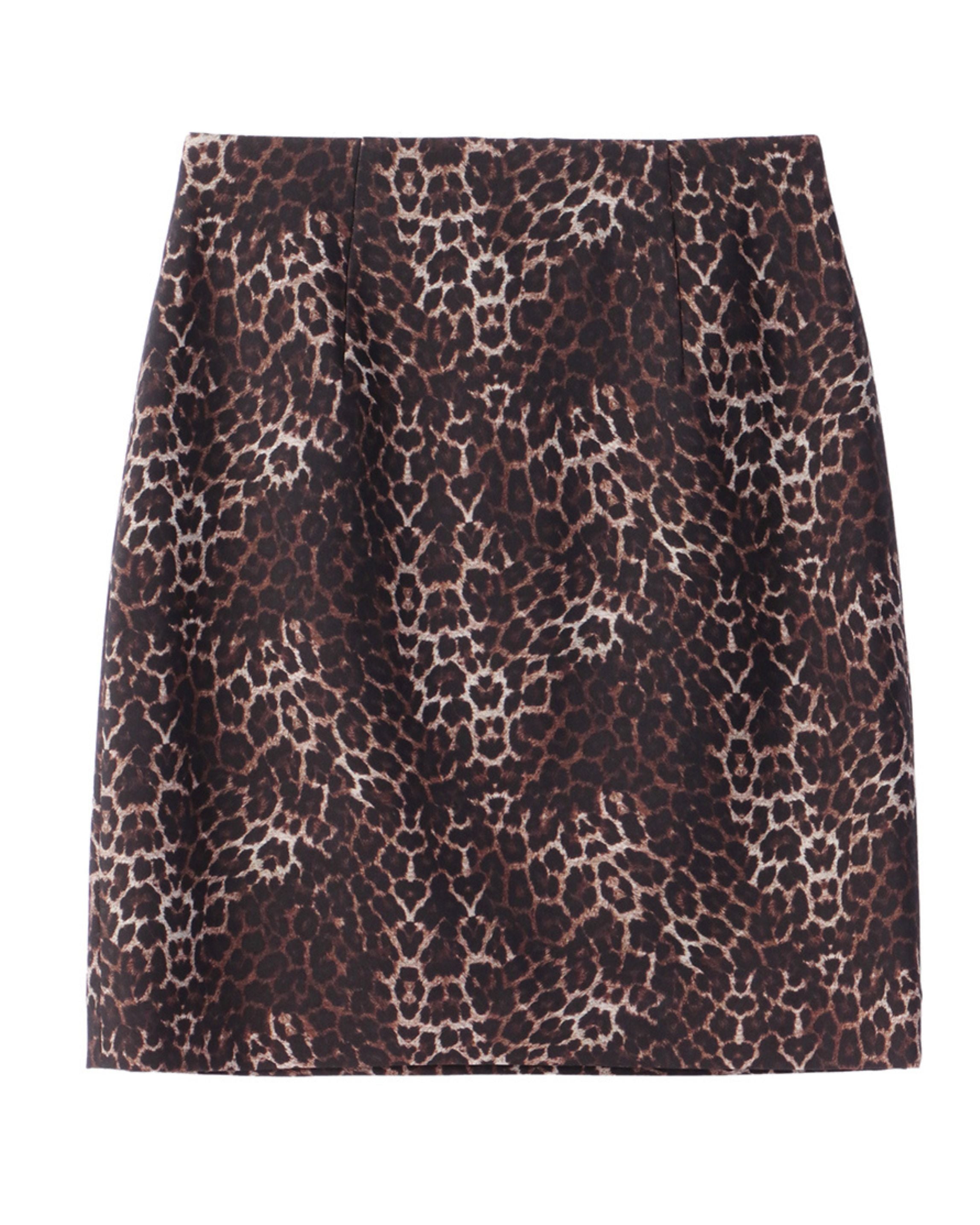 LEOPARD PENCIL SKIRT