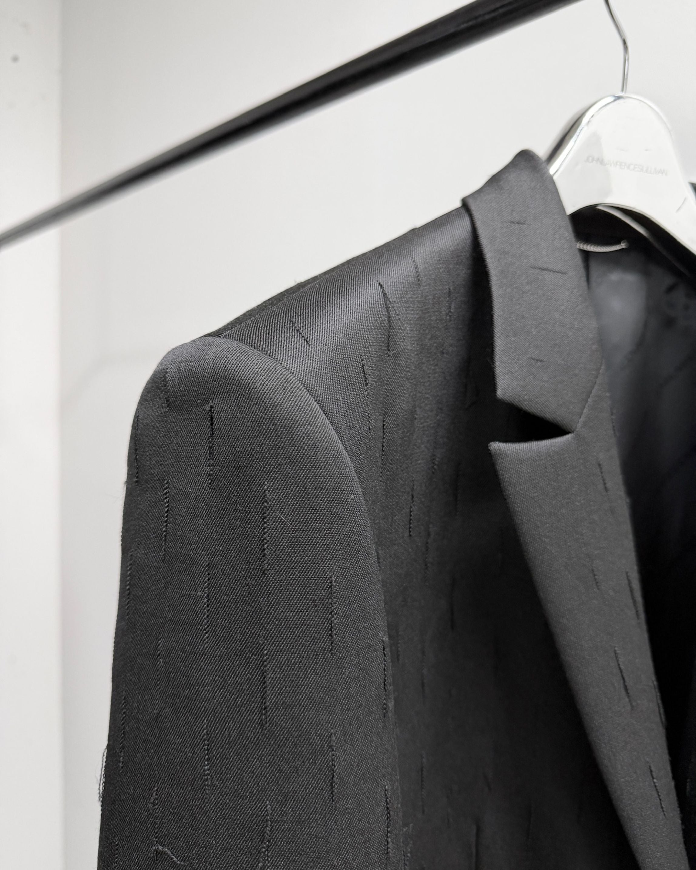 SLASHED WOOL GABARDINE SINGLE BREASTED JACKET