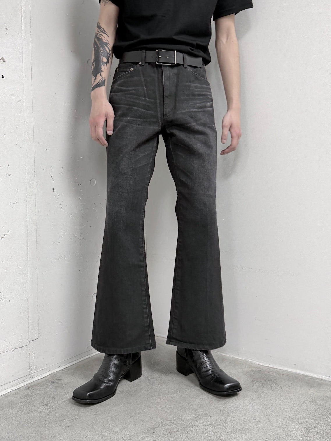 FLARED DENIM PANTS