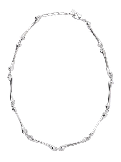 Bone connected necklace silver925
