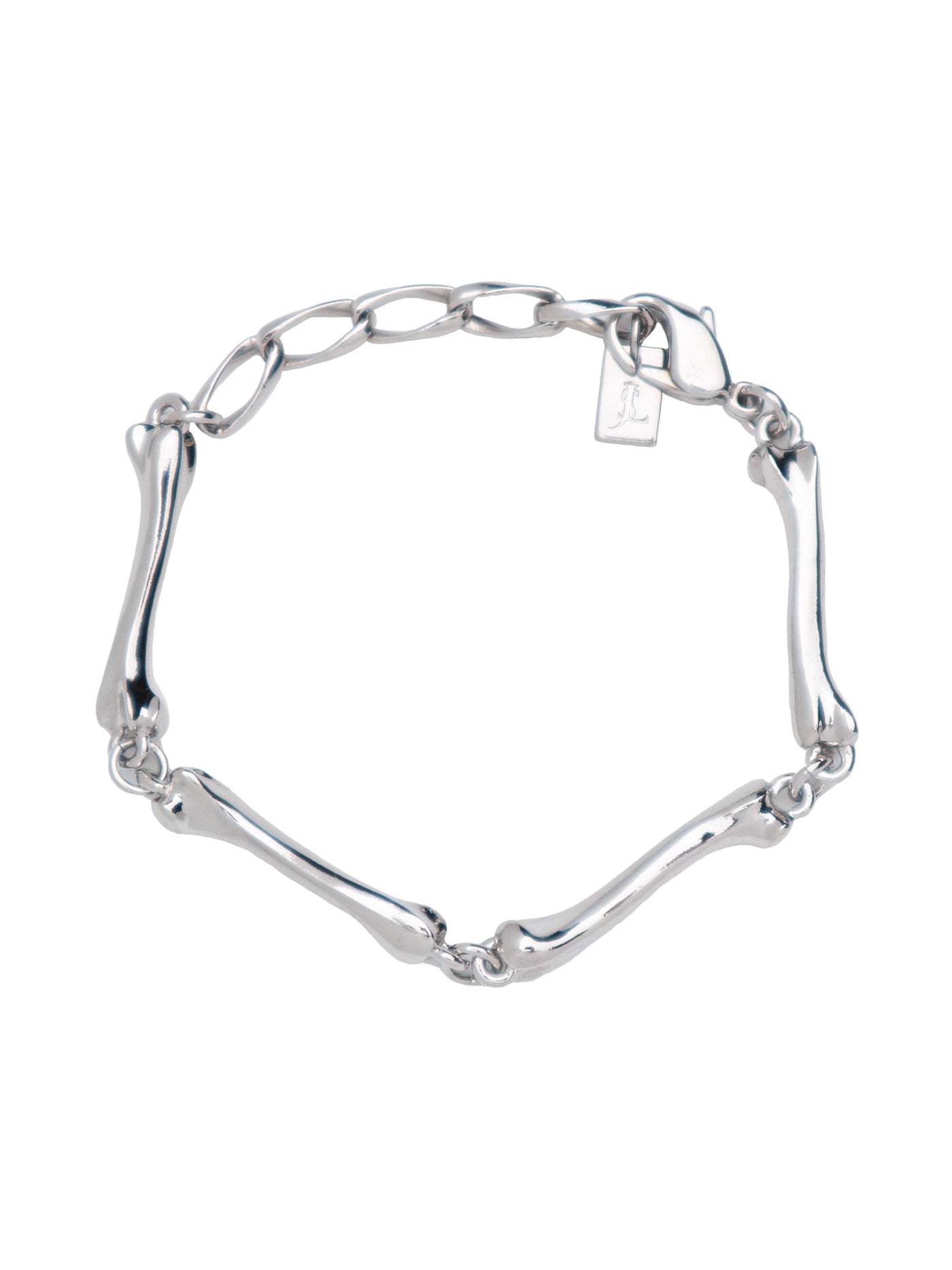 Bone connected short bracelet silver925