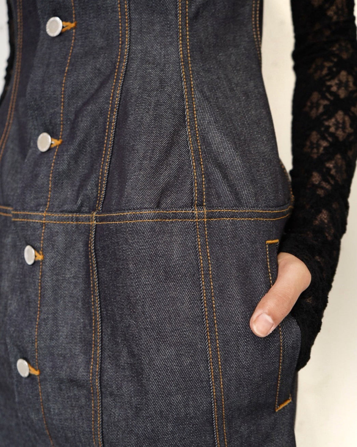 RIGID DENIM DRESS