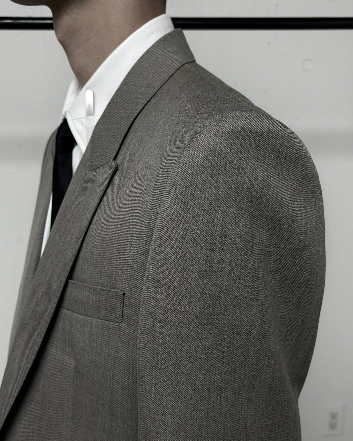 WOOL GABARDINE SINGLE BREASTED JACKET