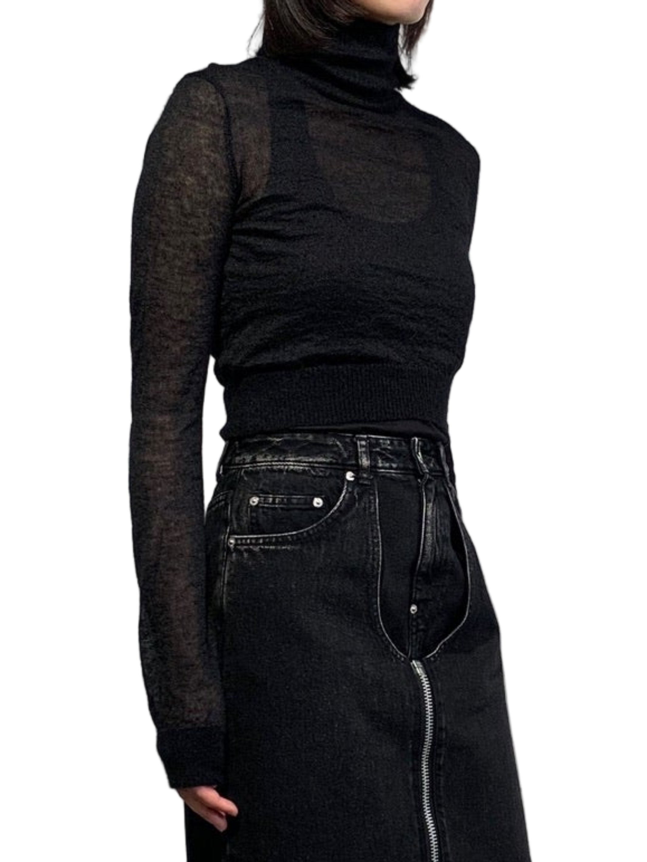 Mohair Hi-Neck Sweater