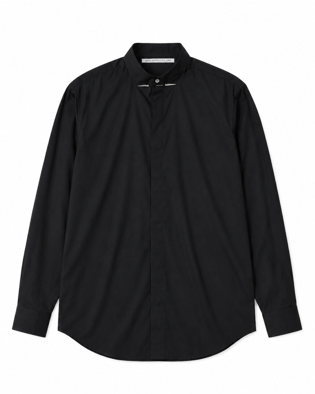 BROADCLOTH PIN-HOLE COLLAR SHIRT WITH STUD PIN