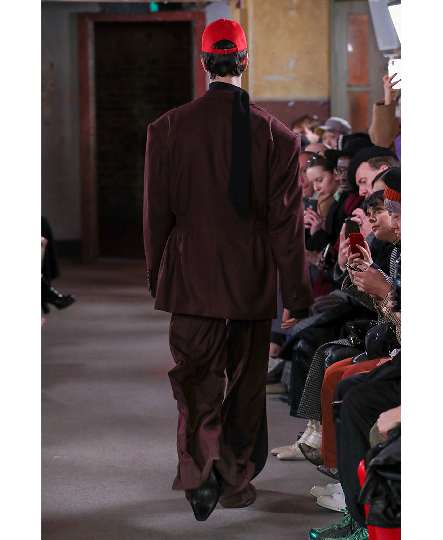 CN SWEATER WITH SCARF｜RED