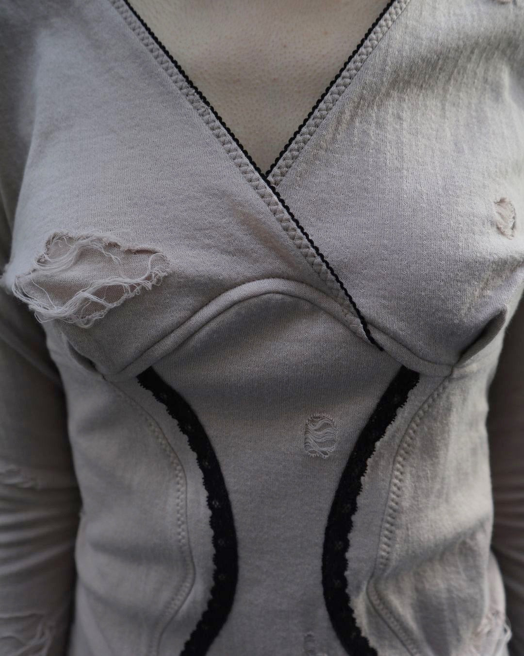 DAMAGED JERSEY TOP