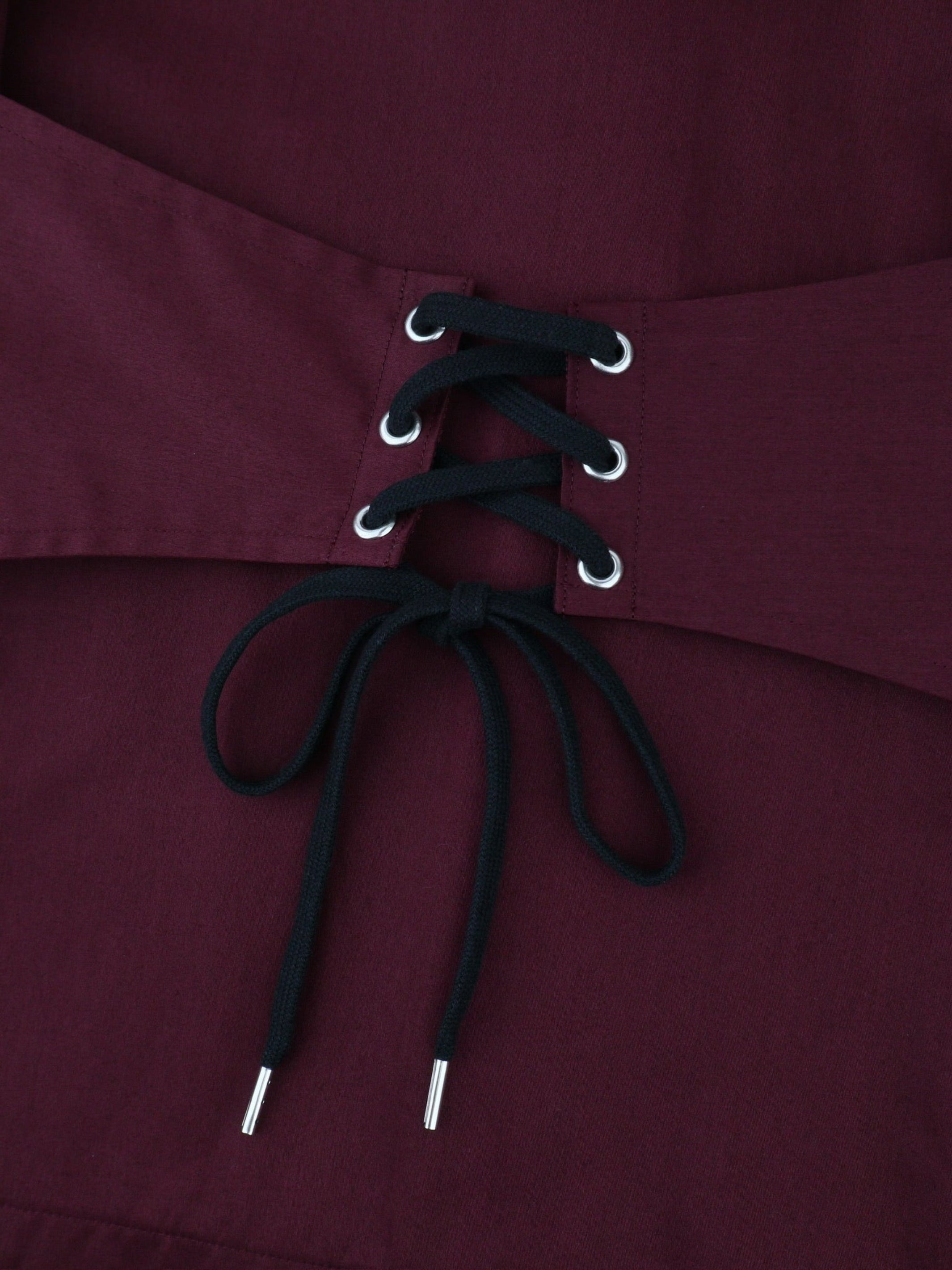 COTTON SATIN CORSET JUMP SUIT SHIRT