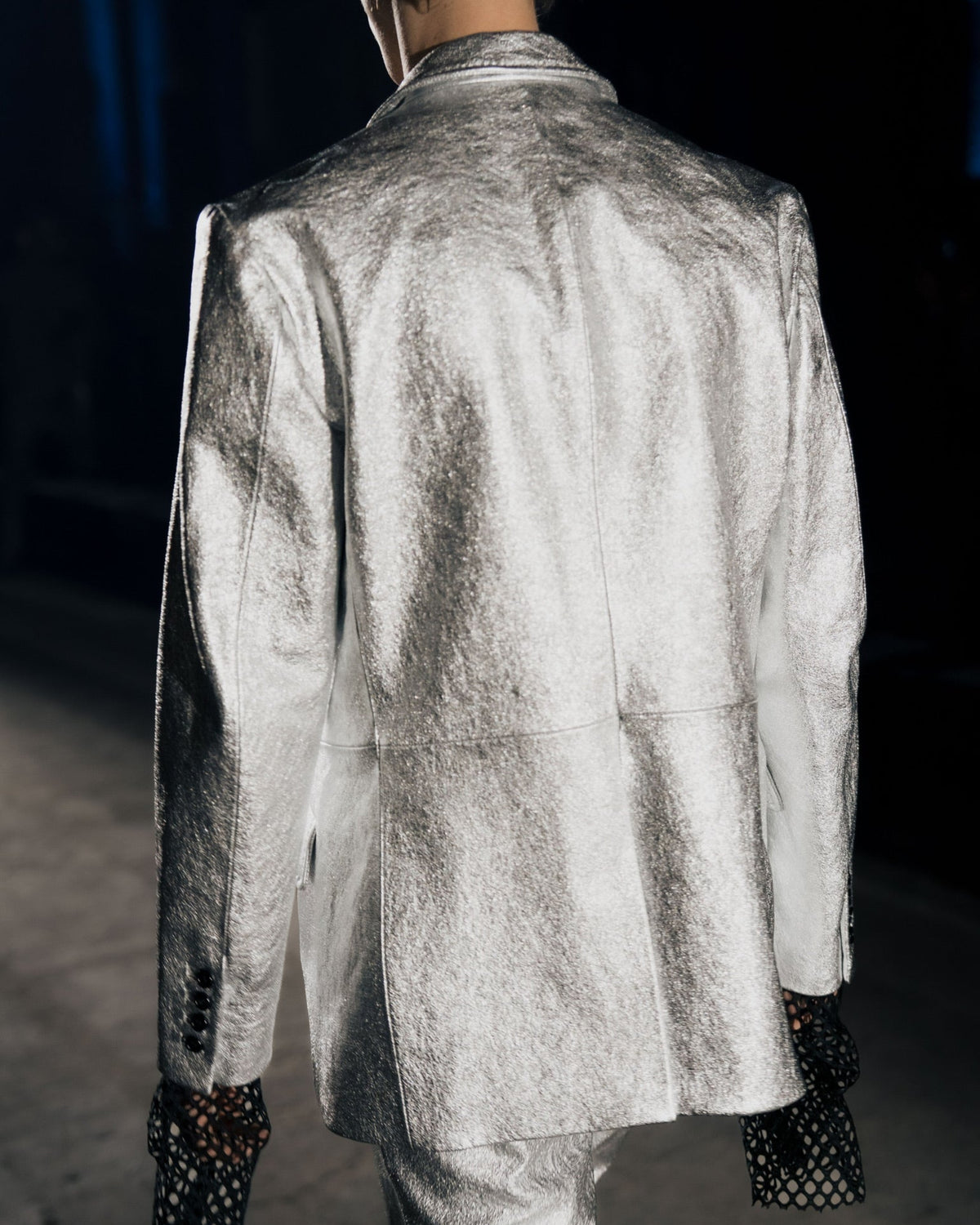 LEATHER SINGLE BREASTED JACKET