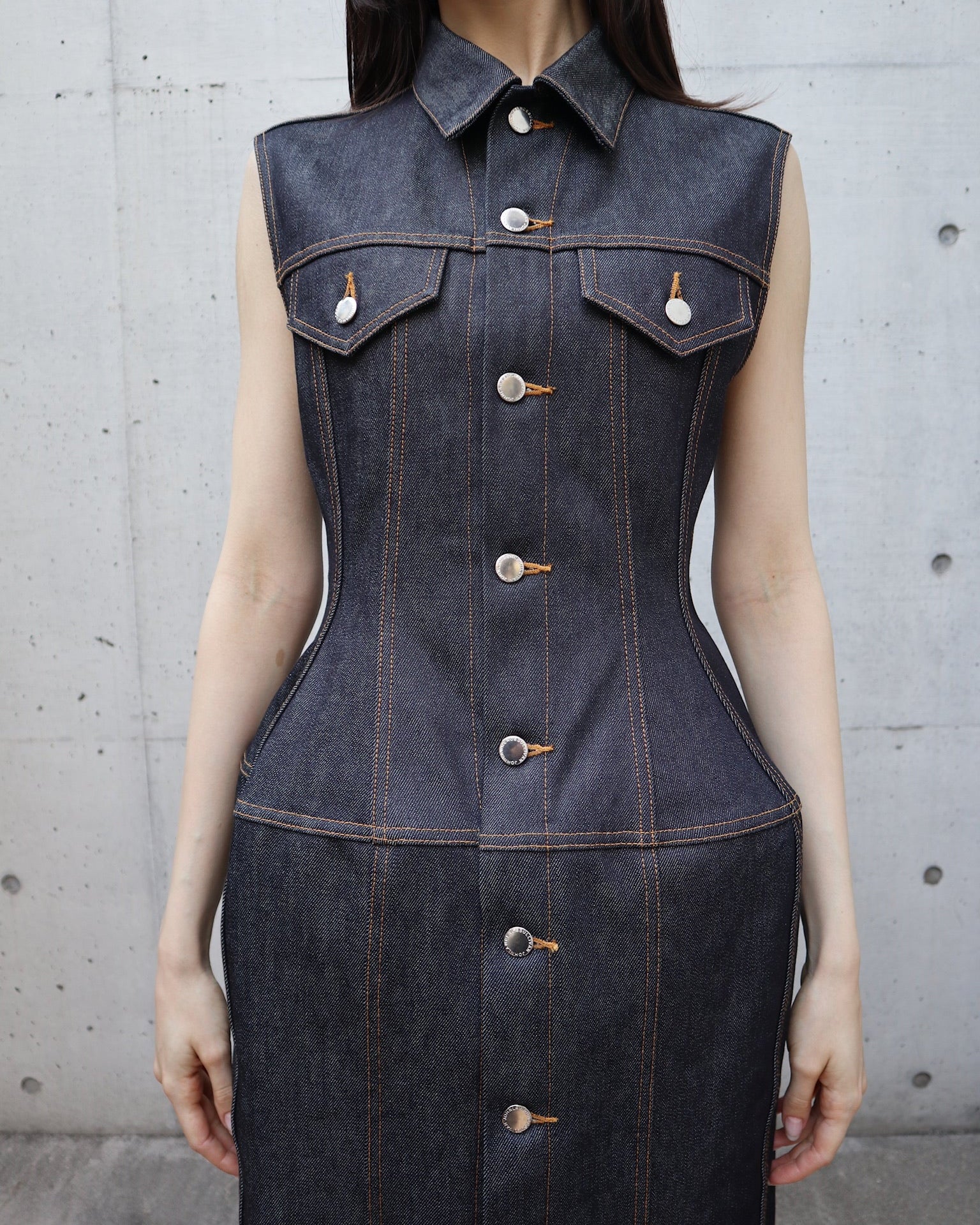 RIGID DENIM DRESS