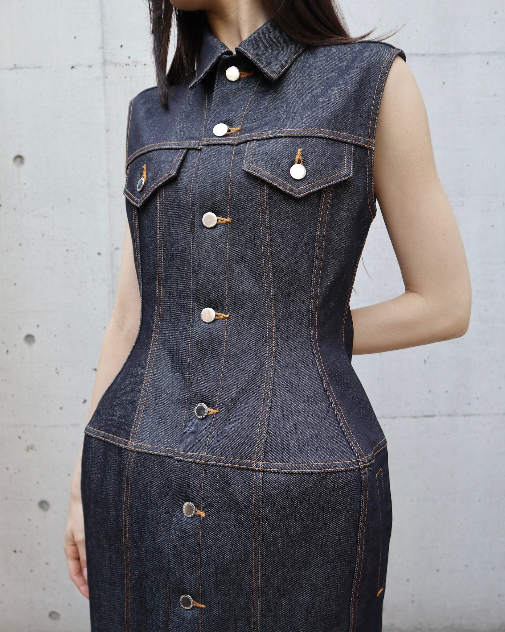 RIGID DENIM DRESS