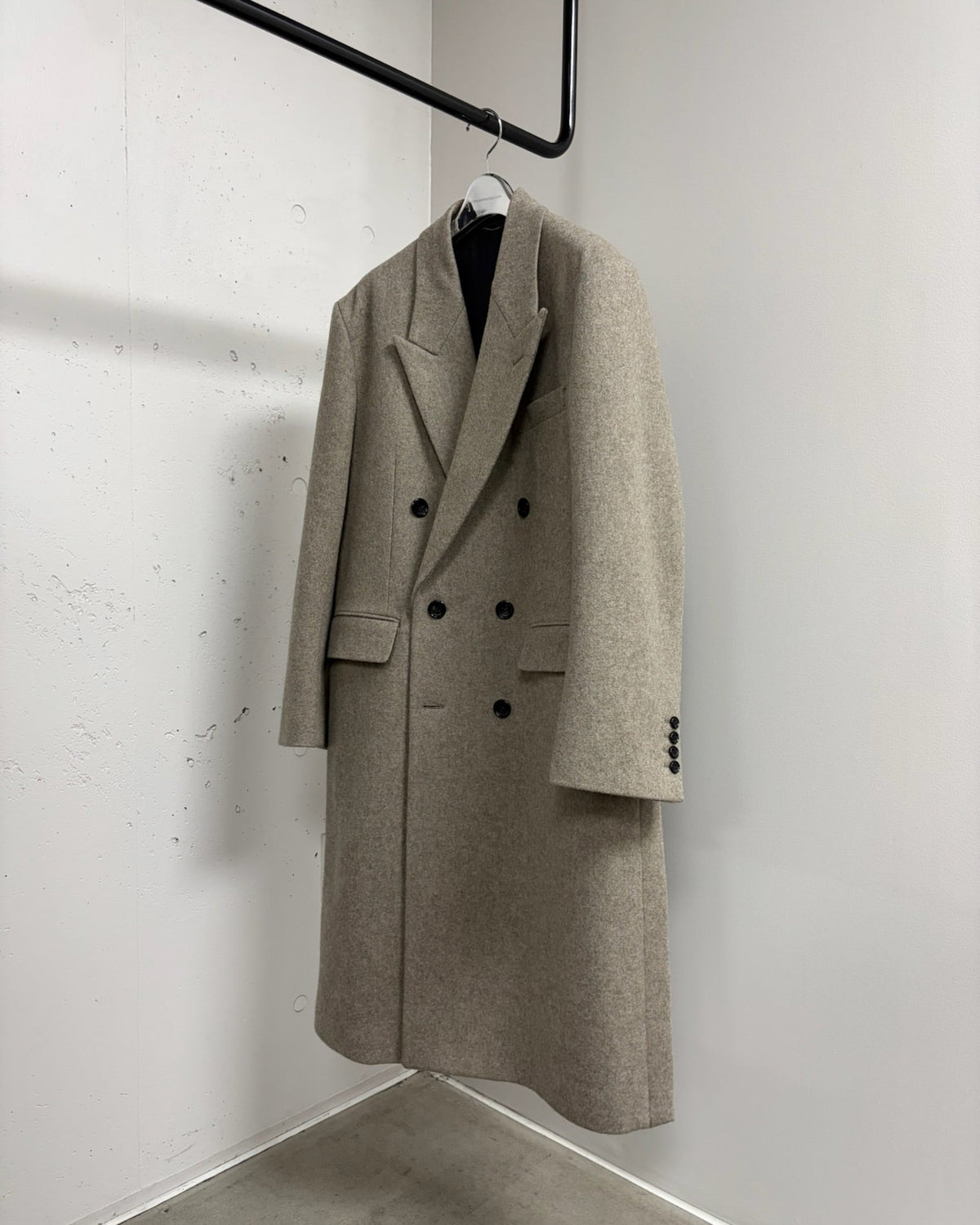 MELTON DOUBLE BREASTED CHESTERFIELD COAT