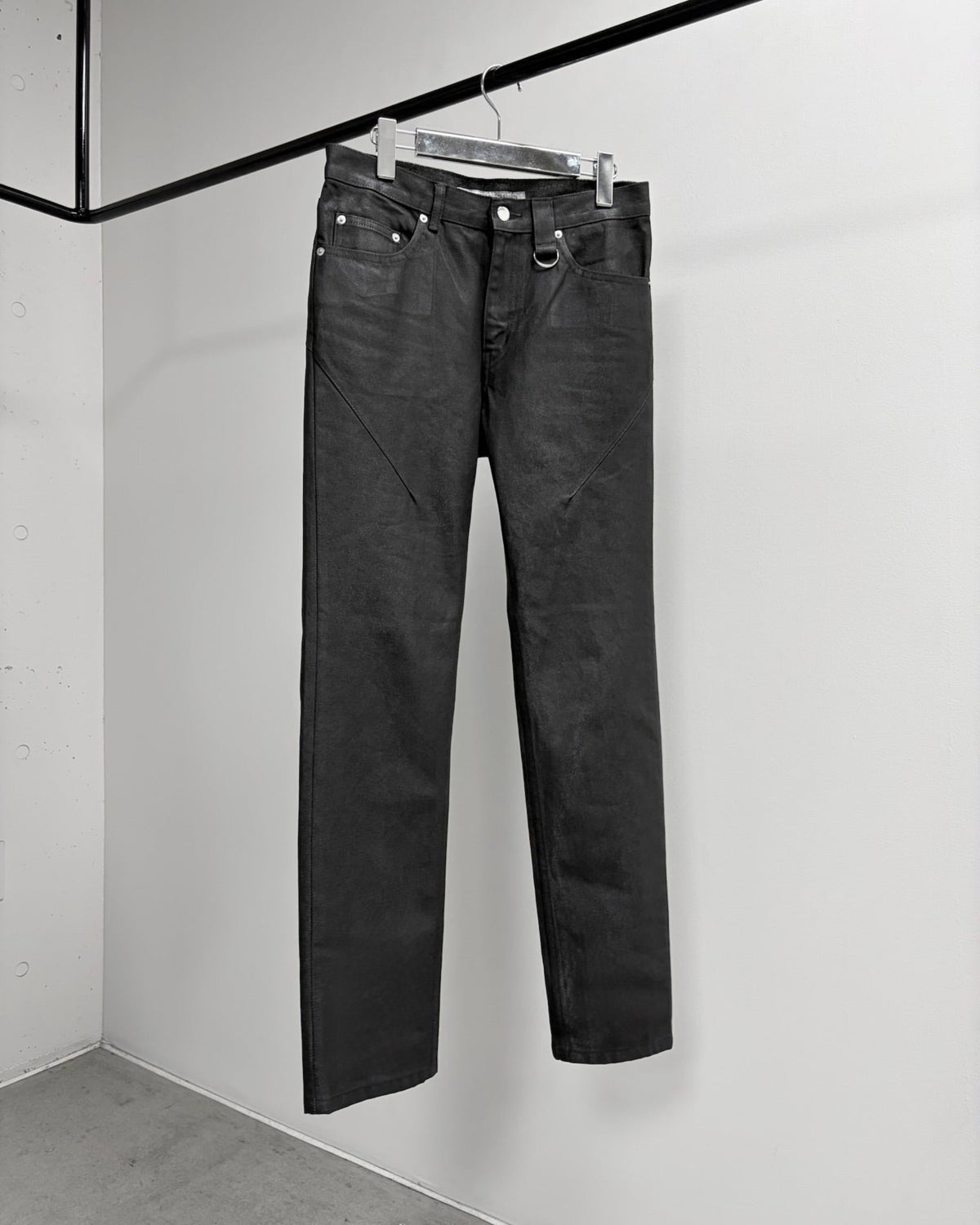 WASHED DENIM SKINNY PANTS