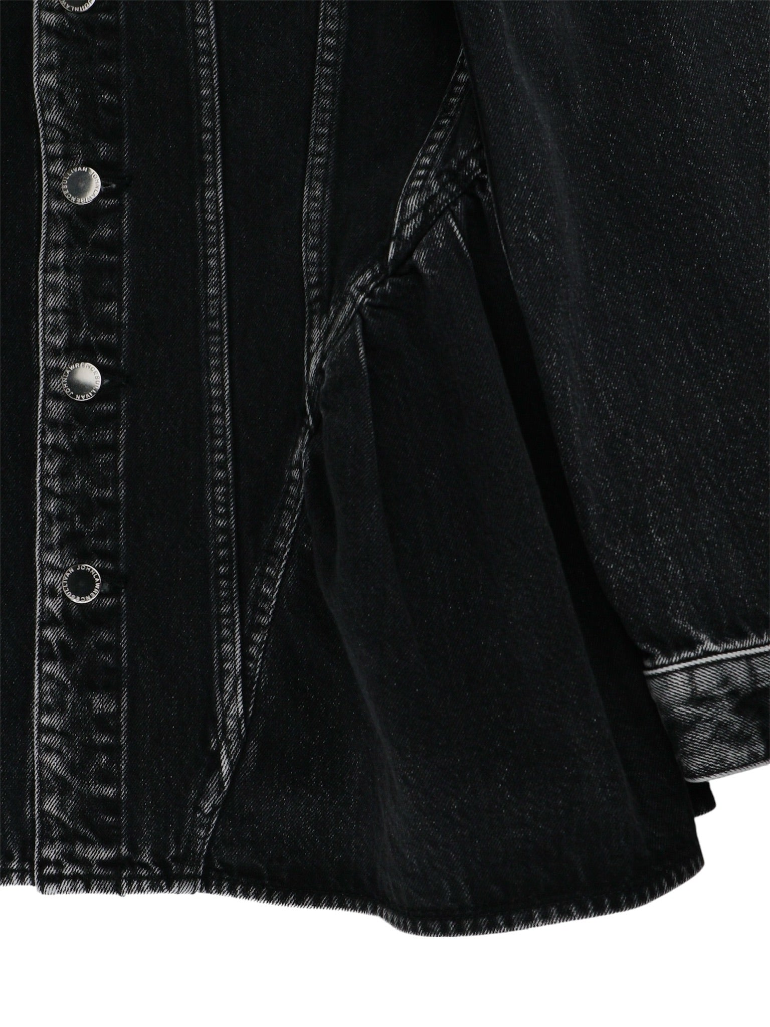 WASHED DENIM PEPLUM JACKET