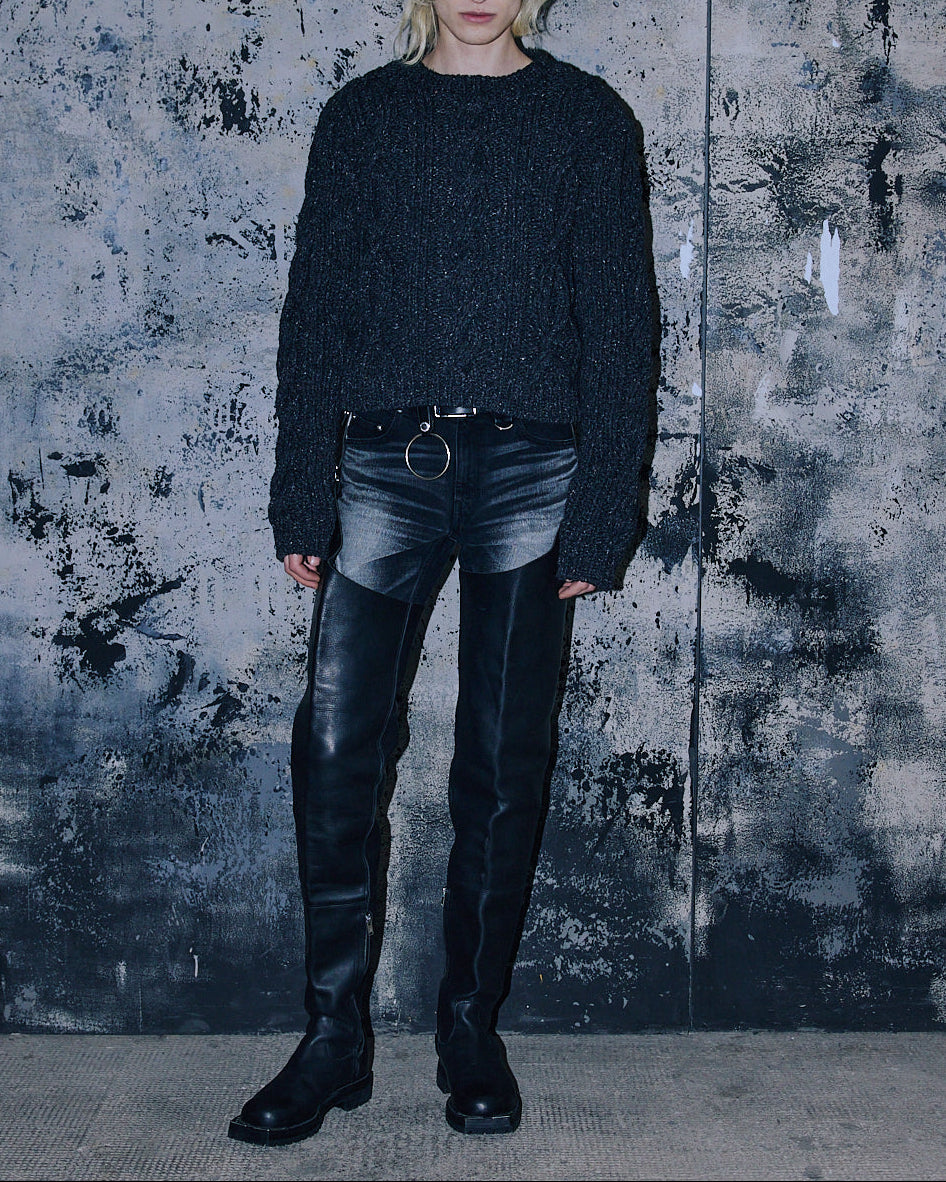 METAL TOE  KNEE HI BOOTS