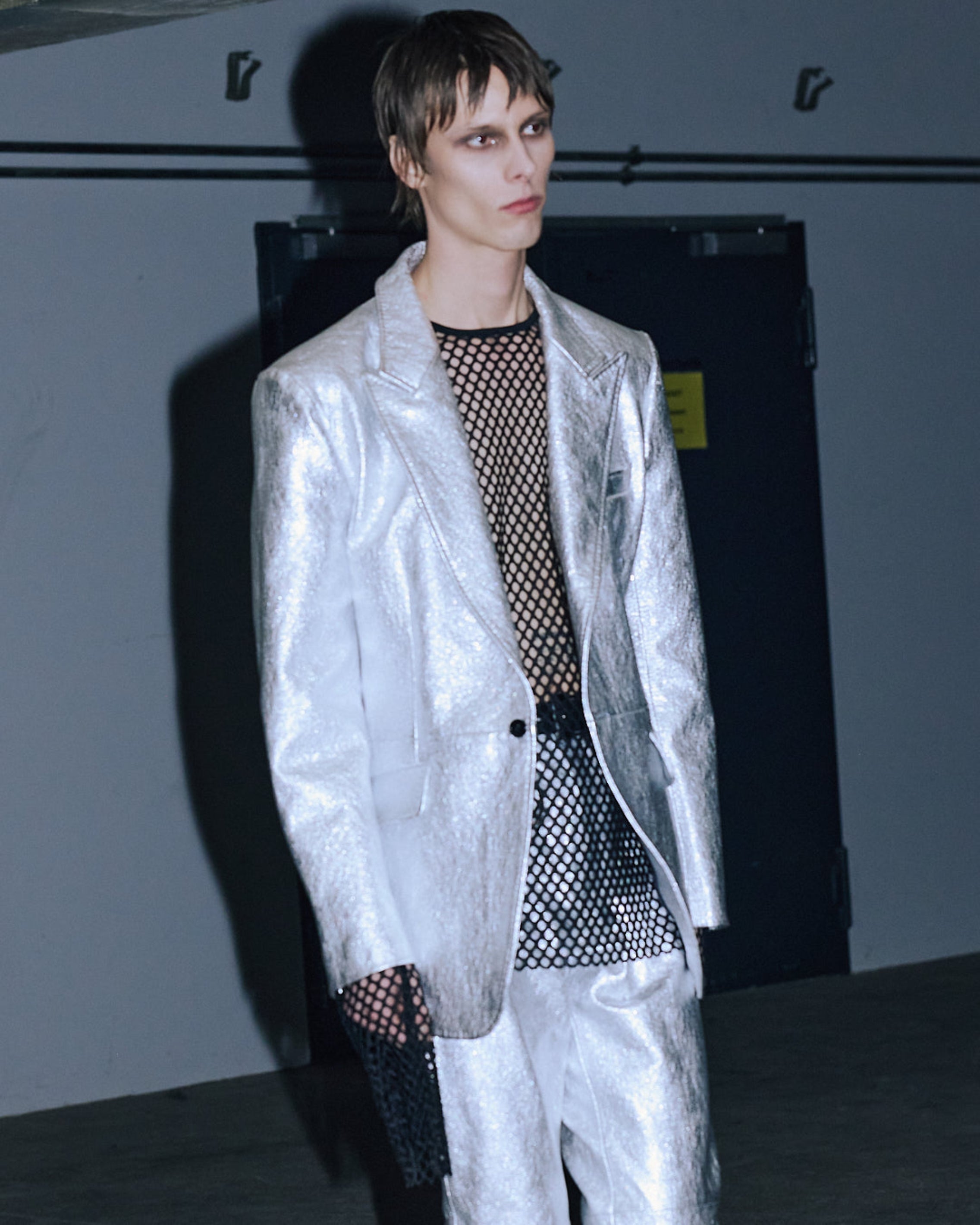 LEATHER SINGLE BREASTED JACKET
