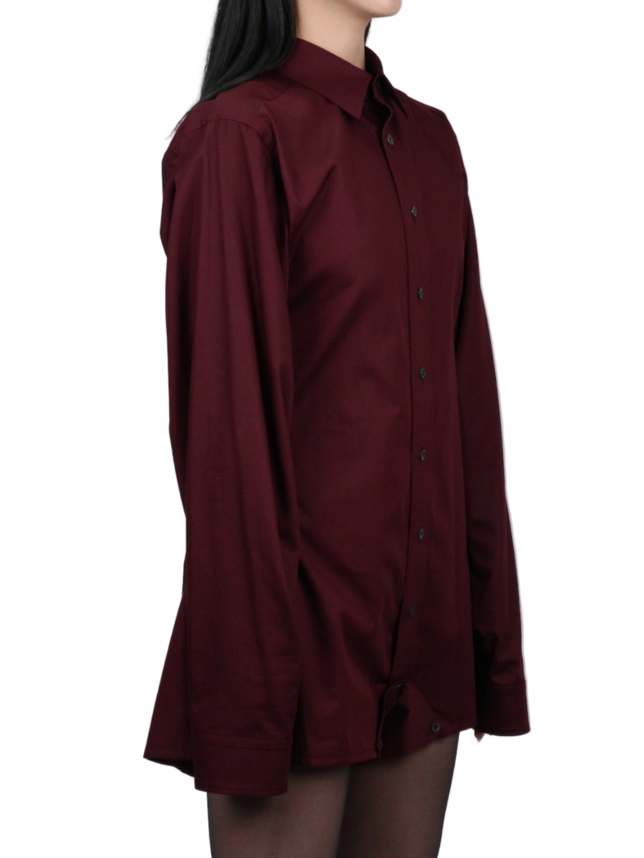 COTTON SATIN CORSET JUMP SUIT SHIRT