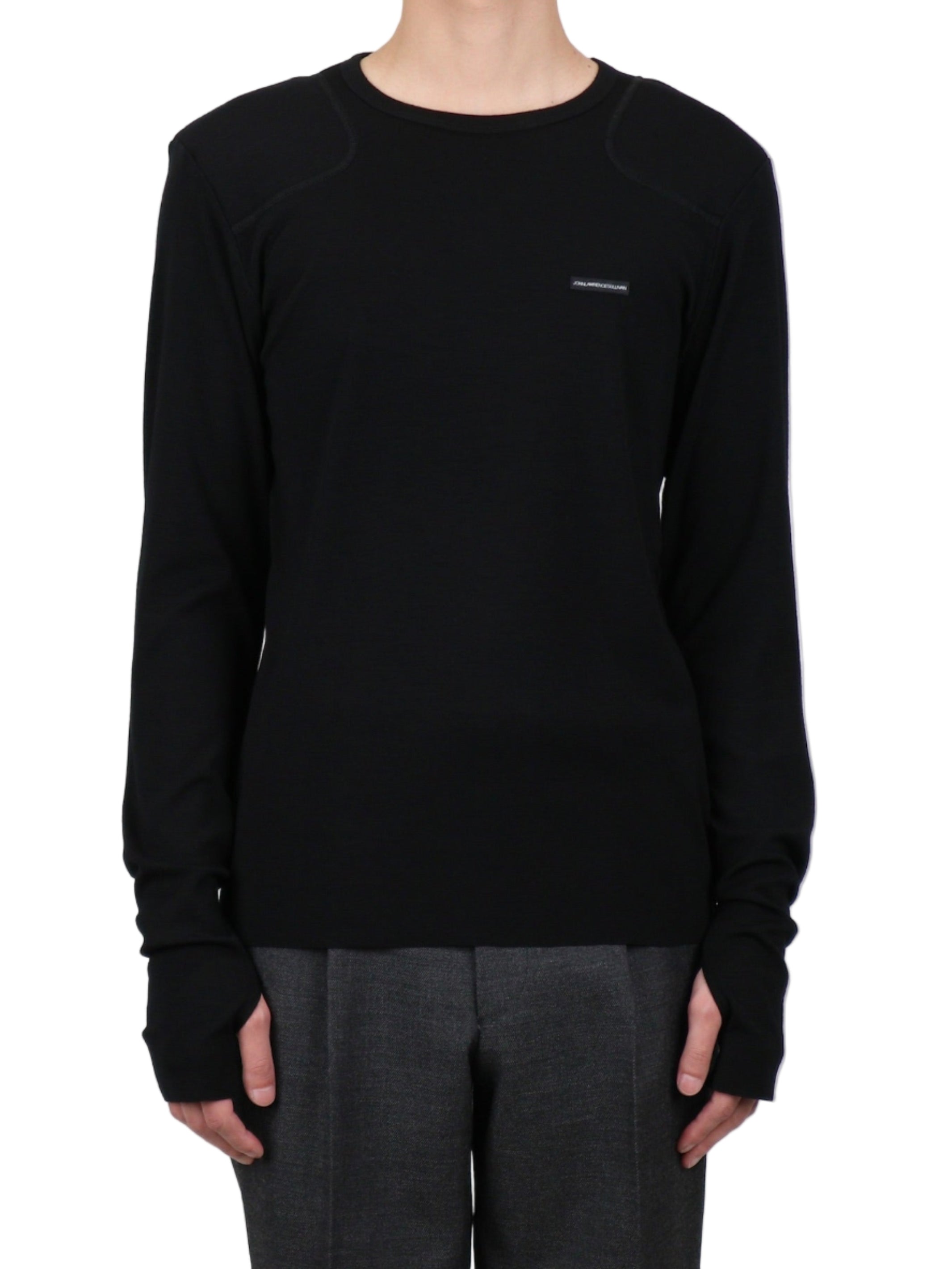 WOOL RIB CREW NECK COMMAND TOP
