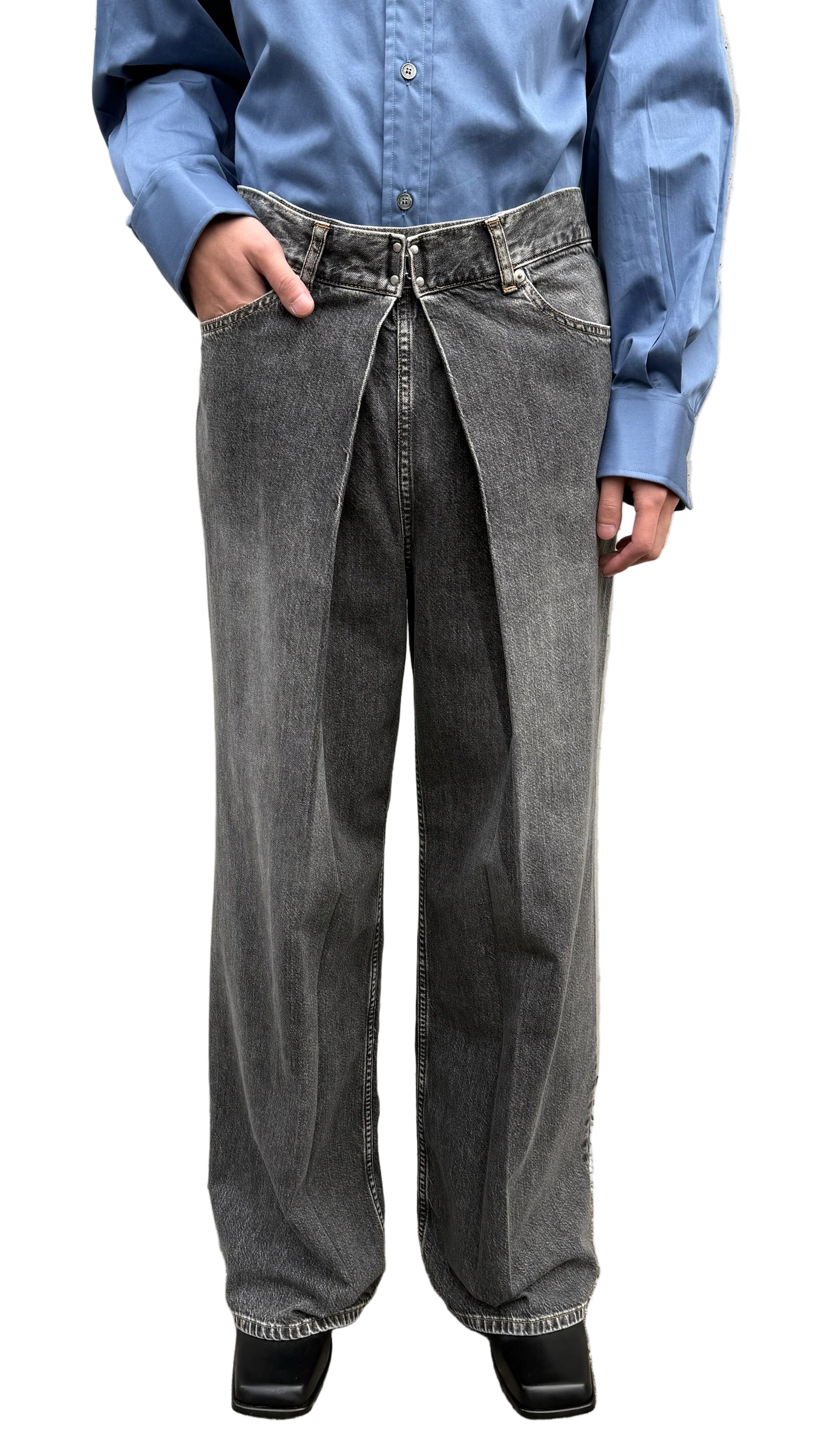 サリバンバン WASHED DENIM WIDE PANTS