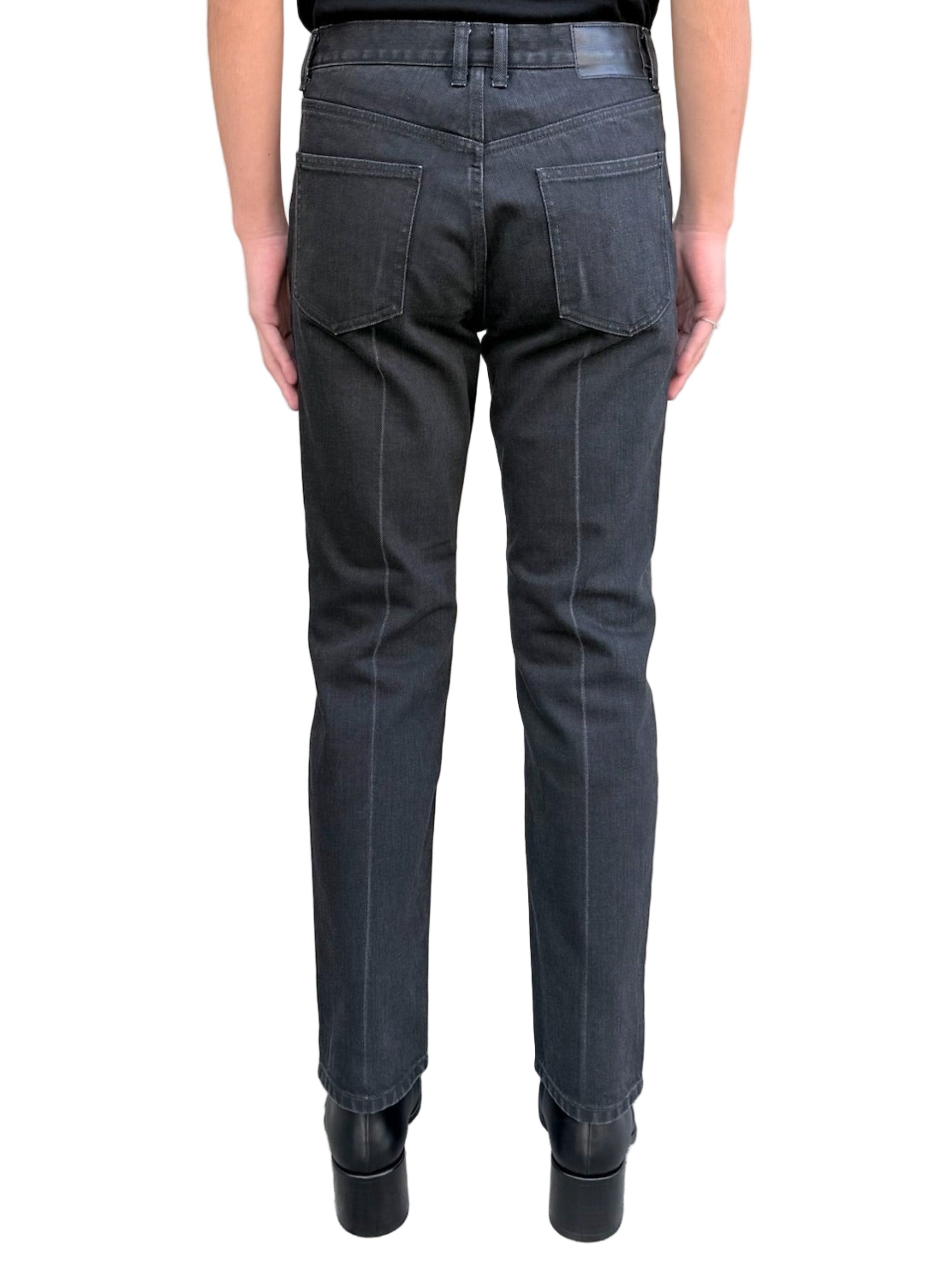 WASHED DENIM CENTER LINE PANTS
