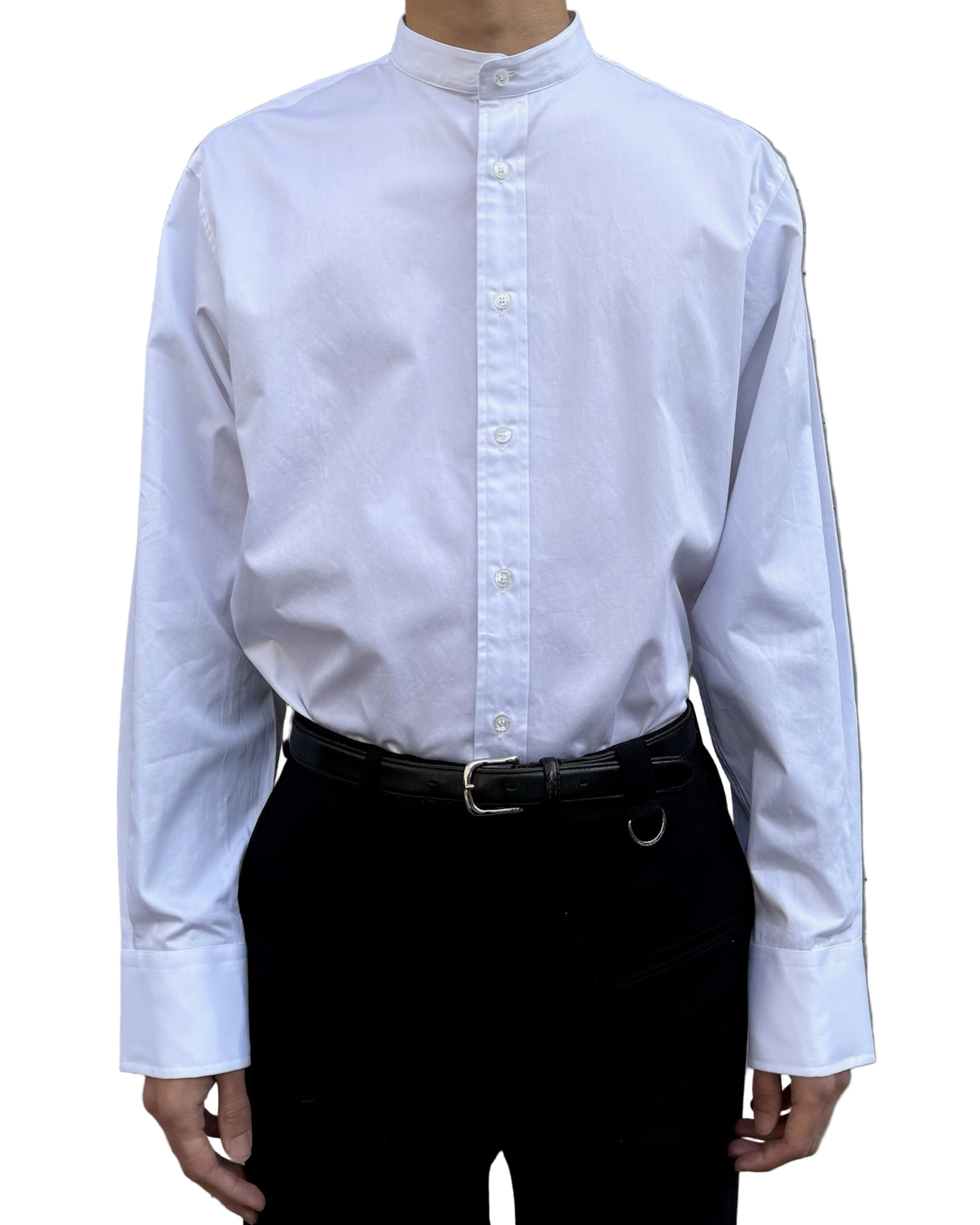 COTTON SATIN DETACHABLE COLLAR SHIRT