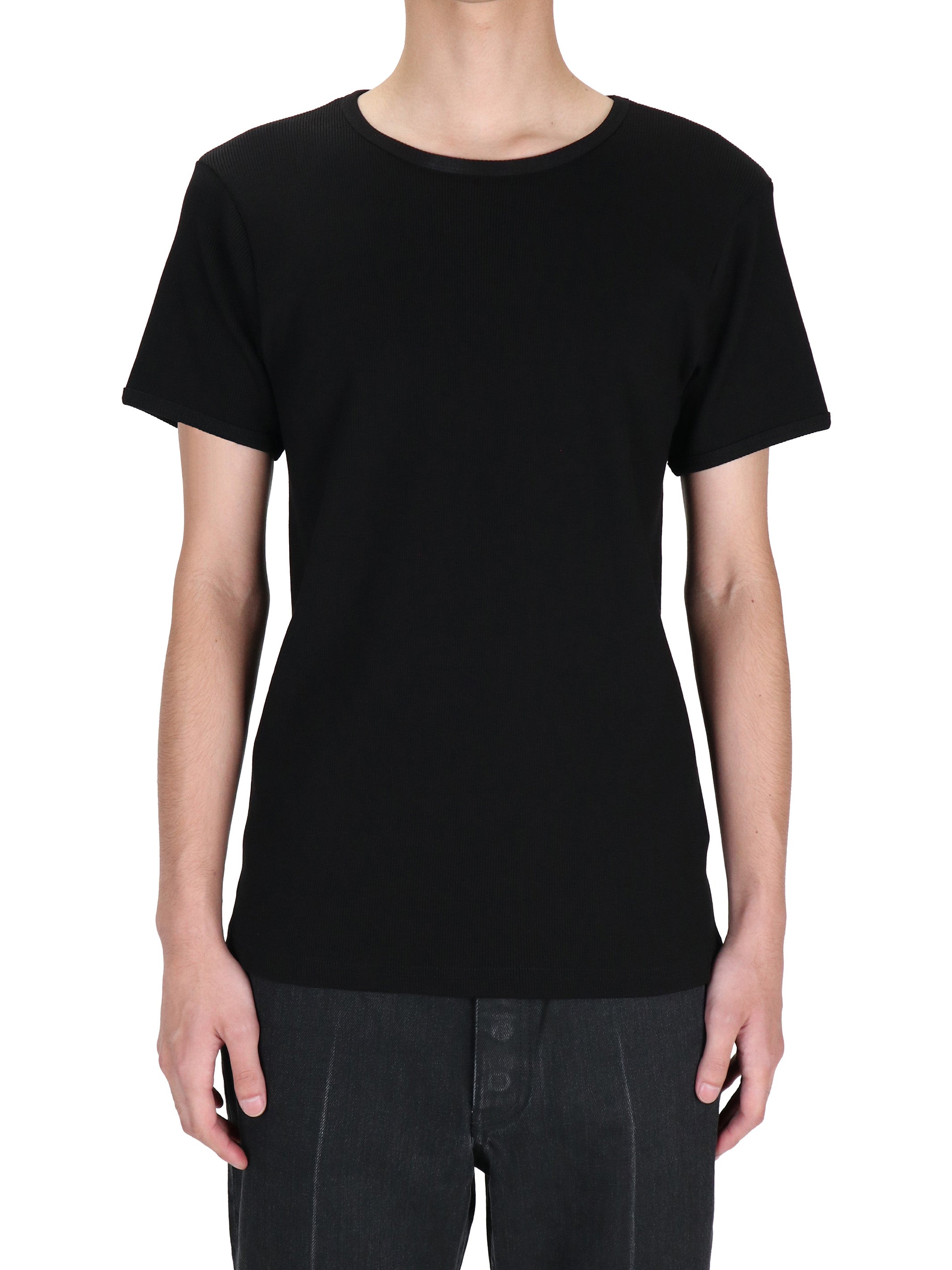 COTTON RIB SWITCHED T-SHIRT