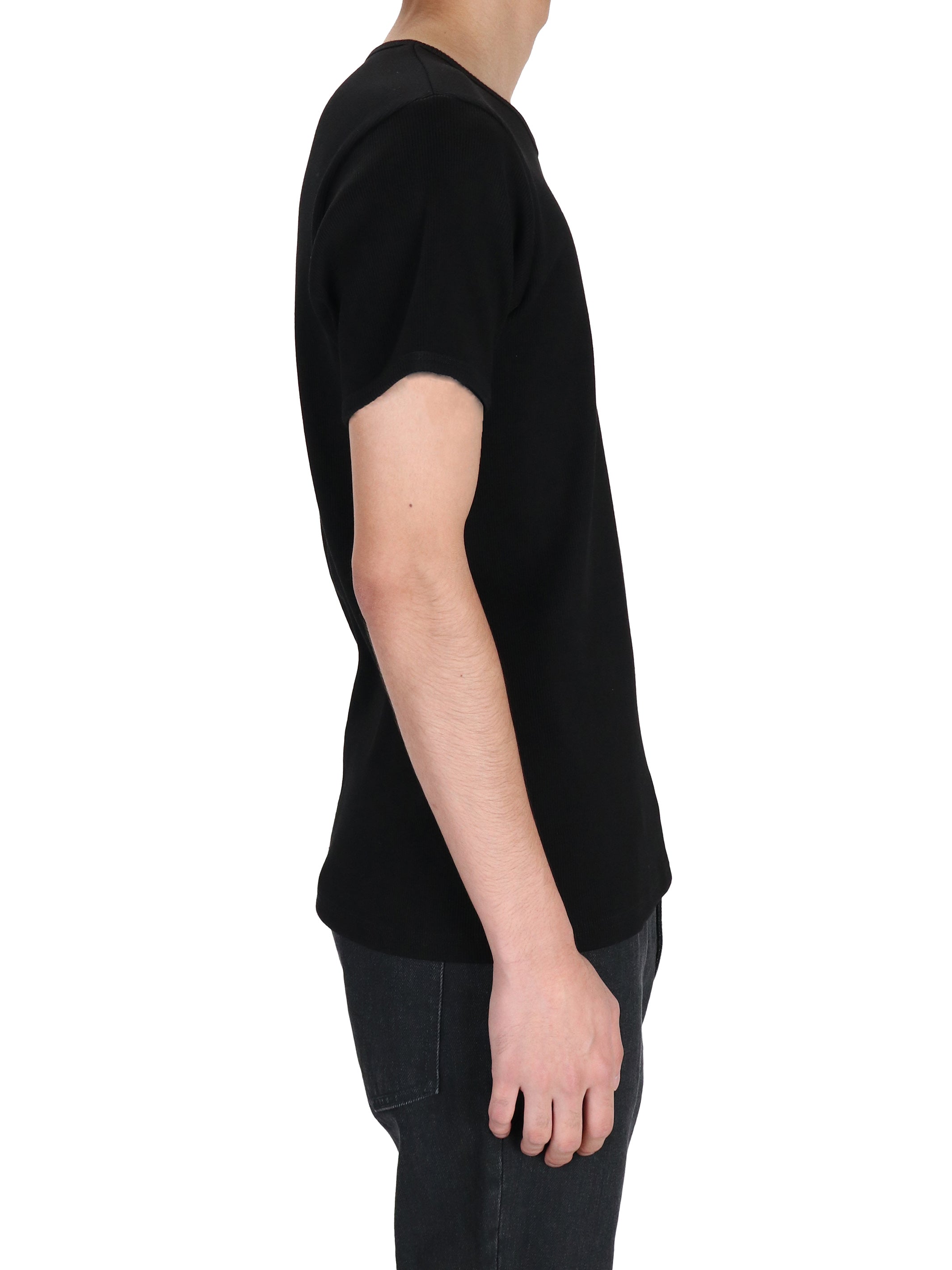 COTTON RIB SWITCHED T-SHIRT