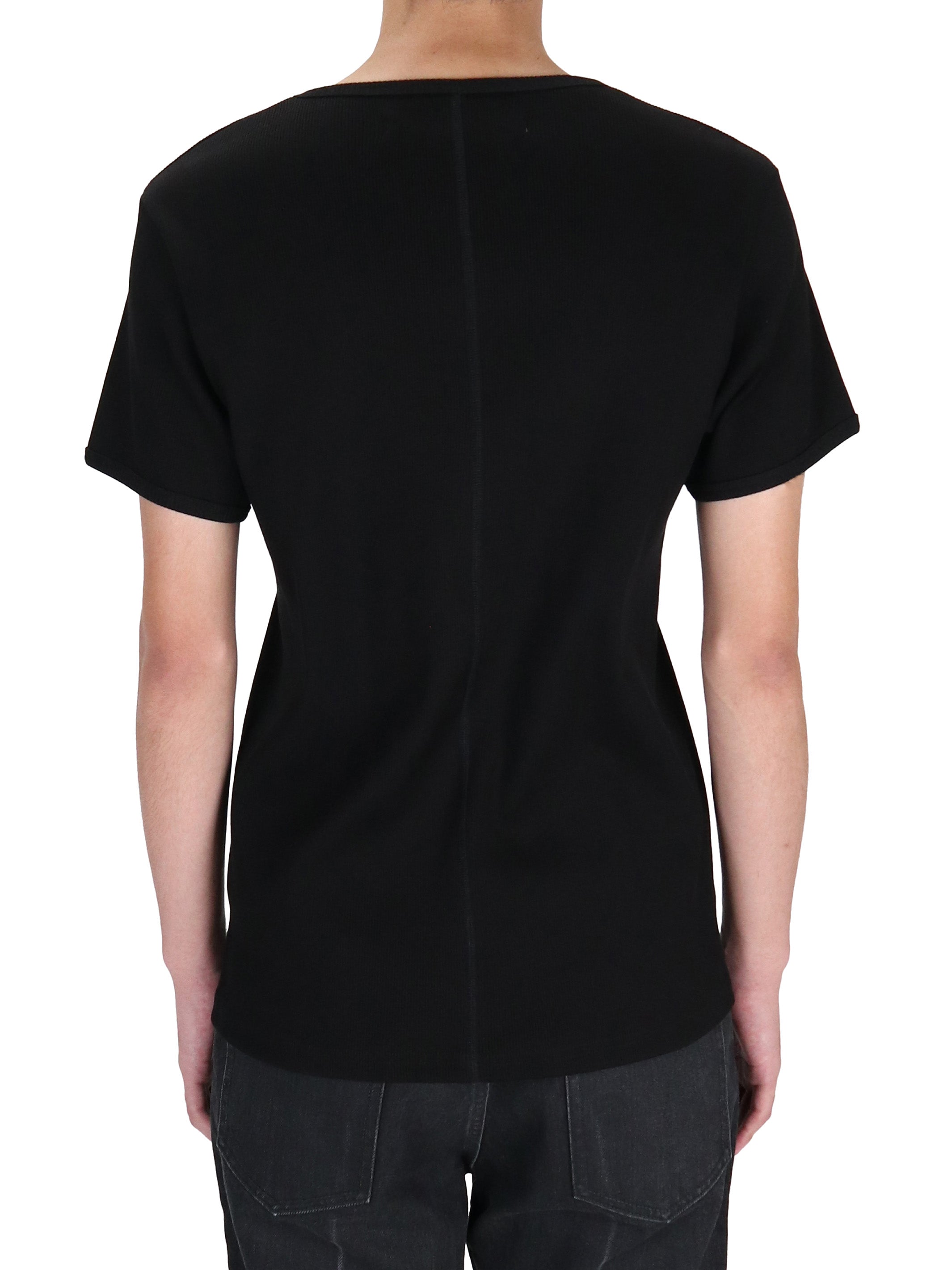 COTTON RIB SWITCHED T-SHIRT