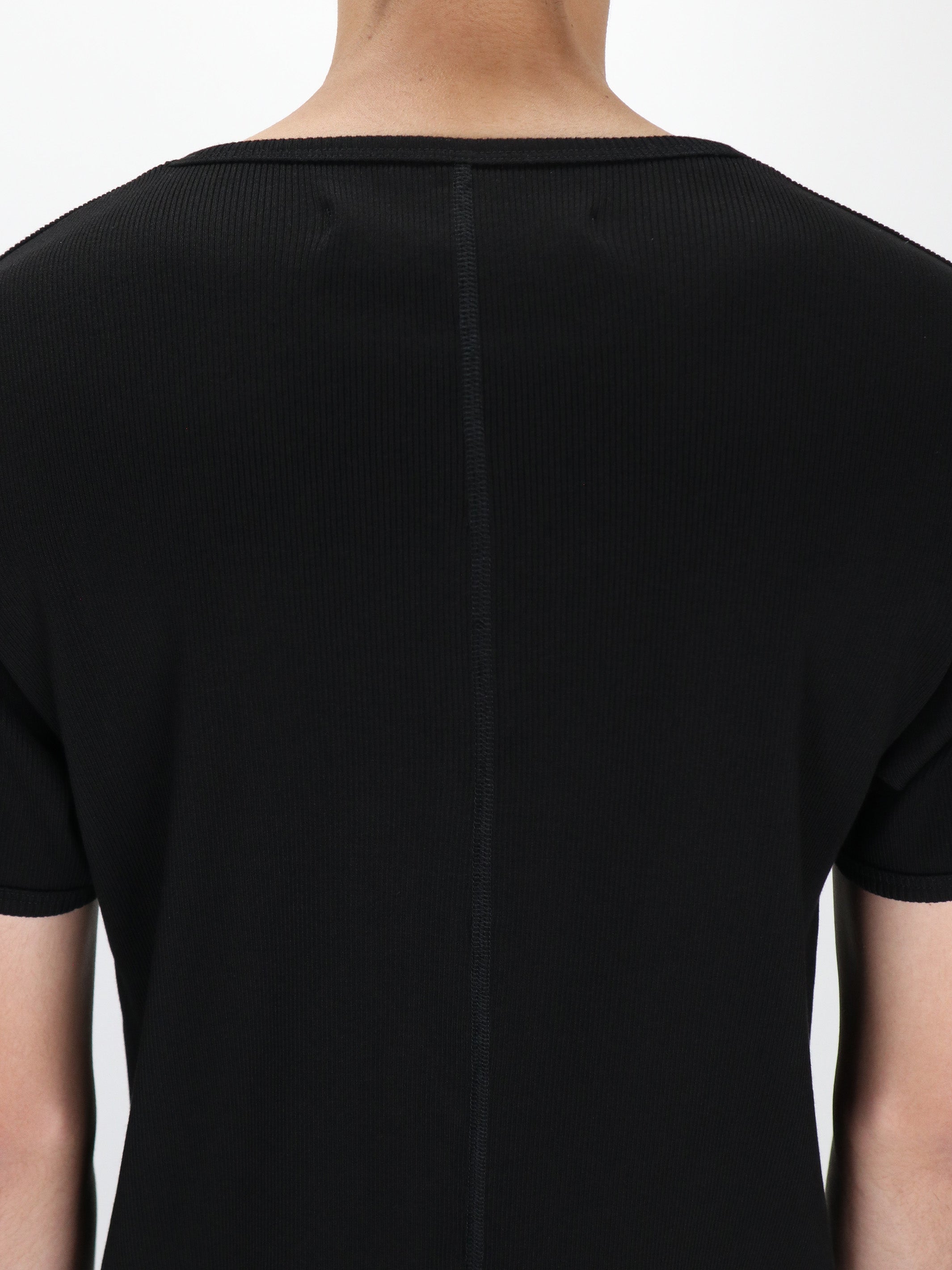 COTTON RIB SWITCHED T-SHIRT